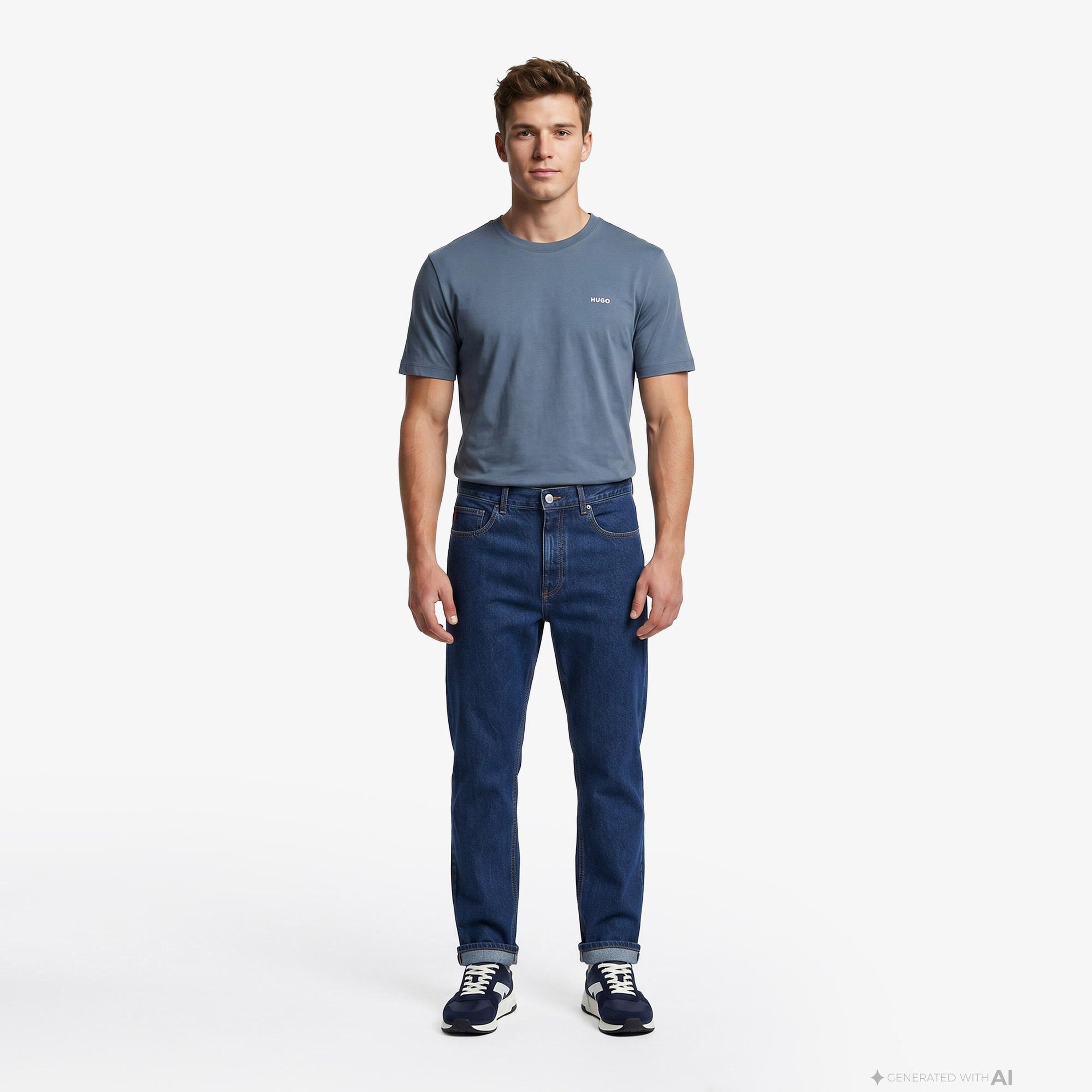 Hugo Dero Erkek Mavi T-Shirt