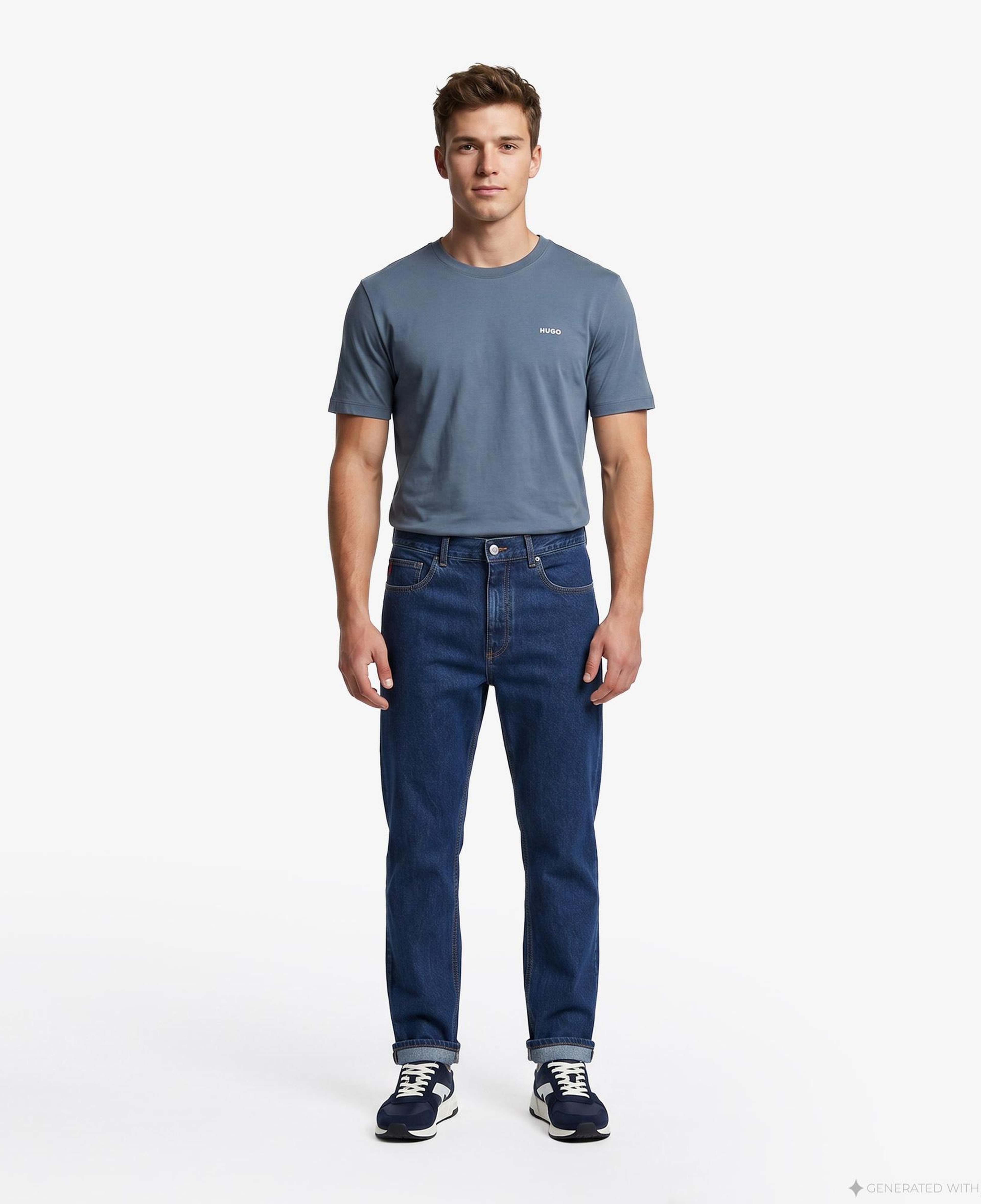 Hugo Dero Erkek Mavi T-Shirt