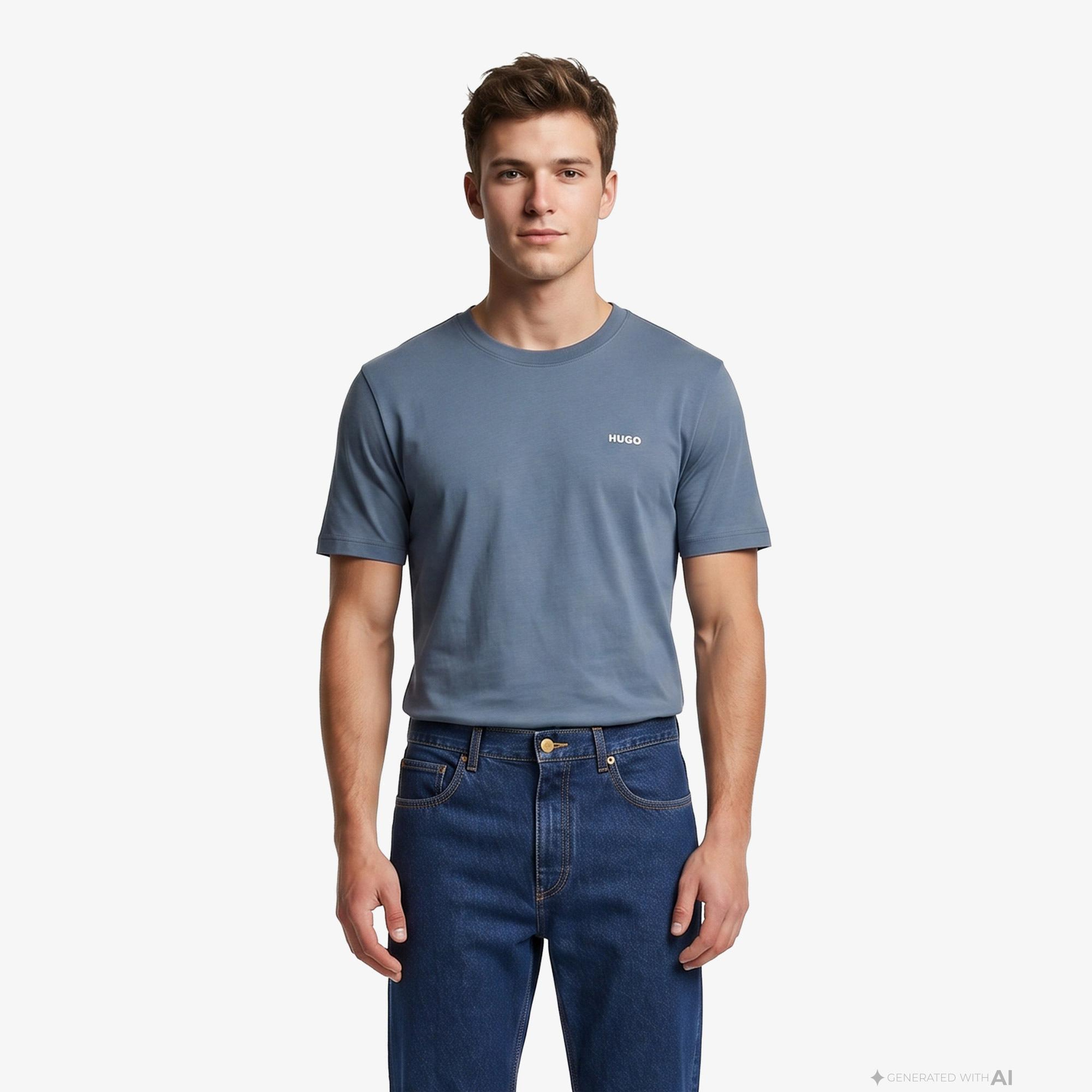 Hugo Dero Erkek Mavi T-Shirt