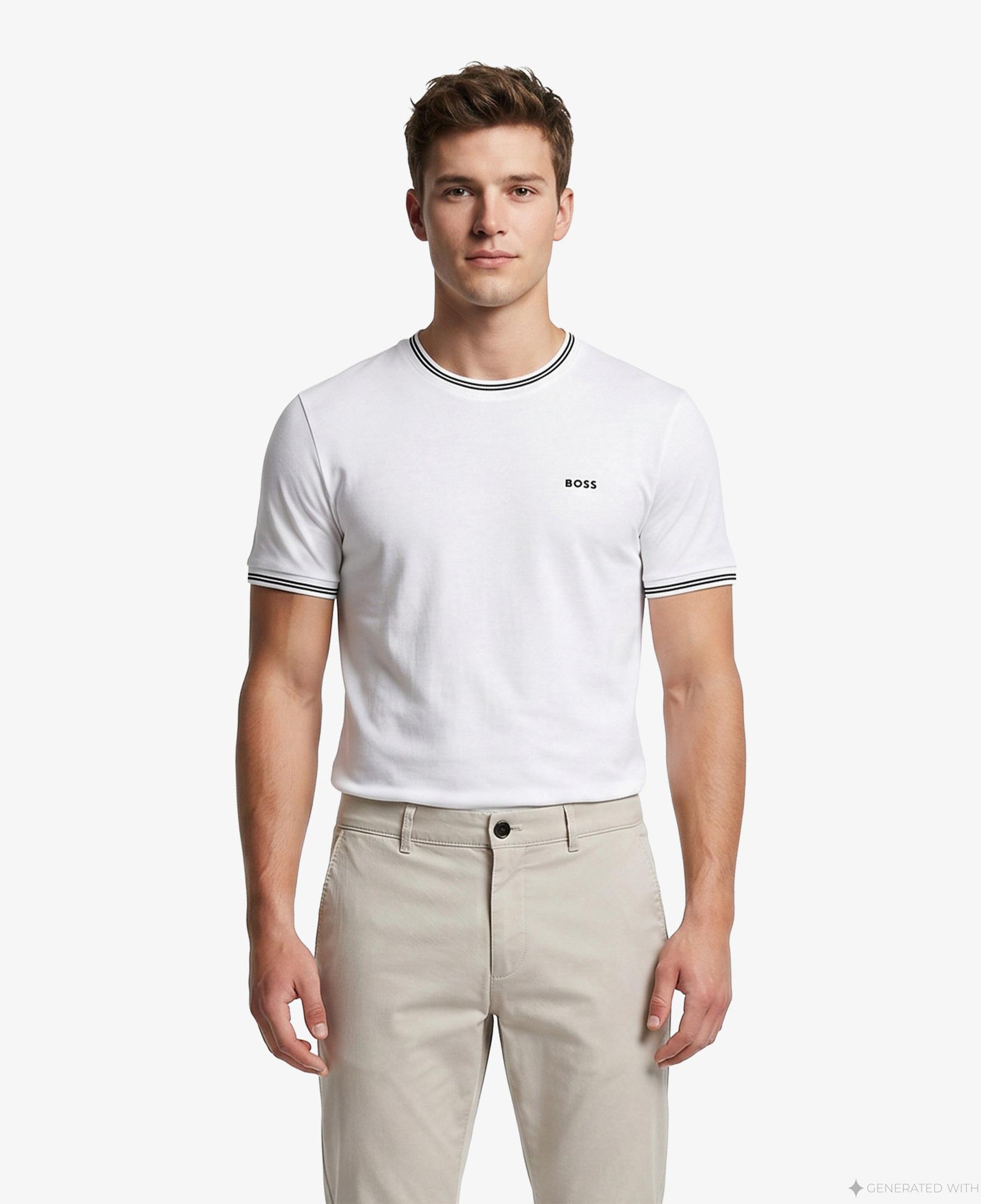 Boss Taul Erkek Beyaz T-Shirt
