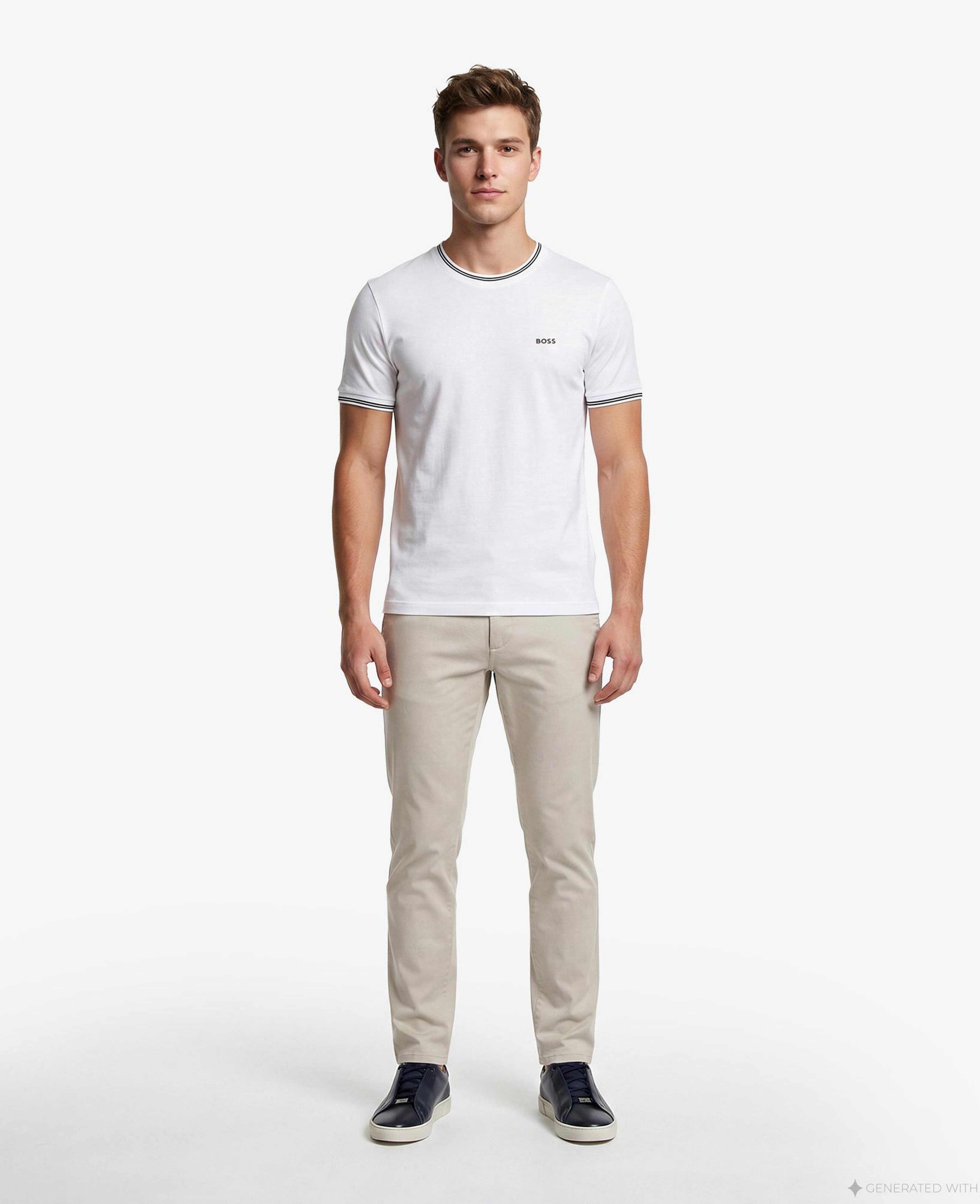 Boss Taul Erkek Beyaz T-Shirt