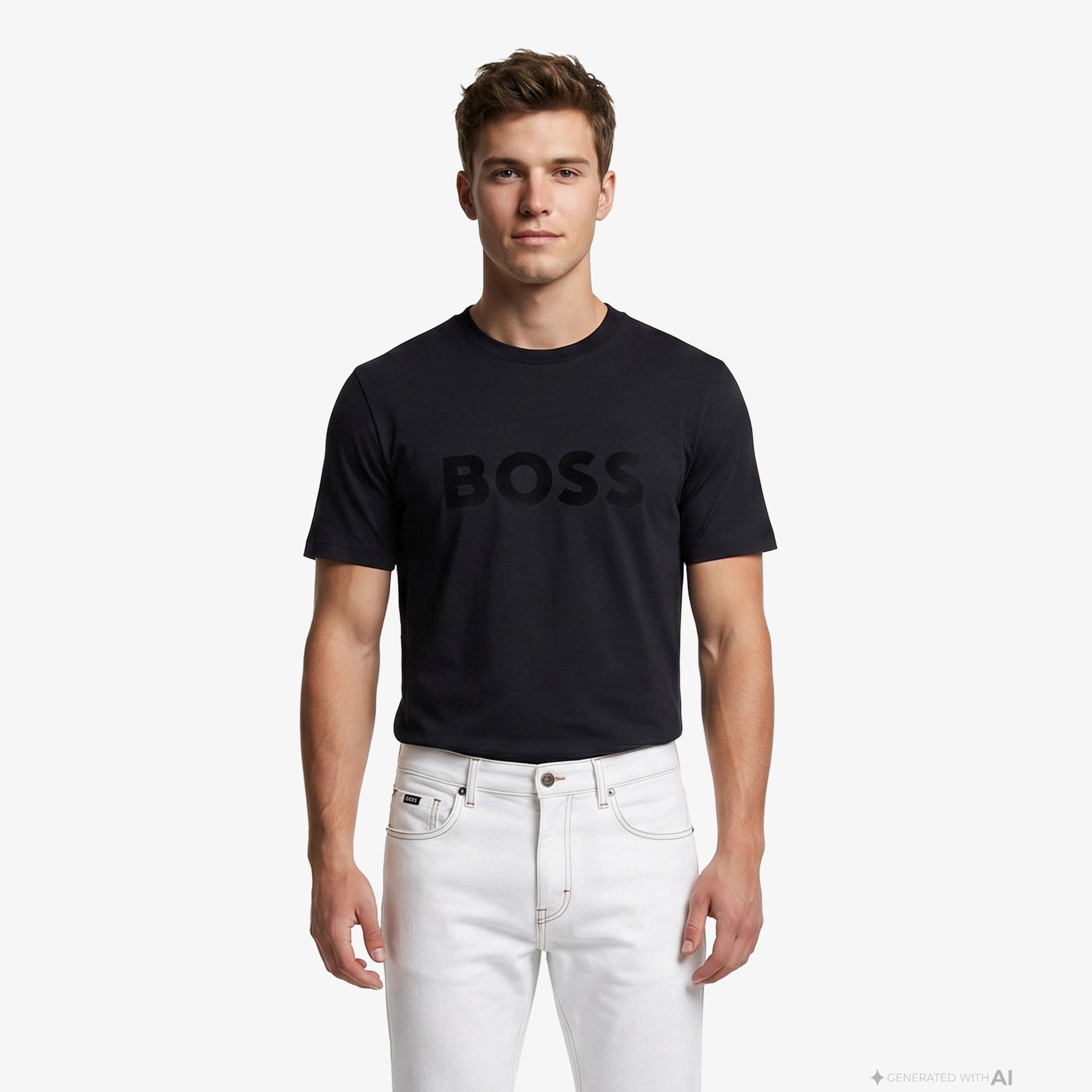 Boss Iconic Logo Erkek Lacivert T-Shirt
