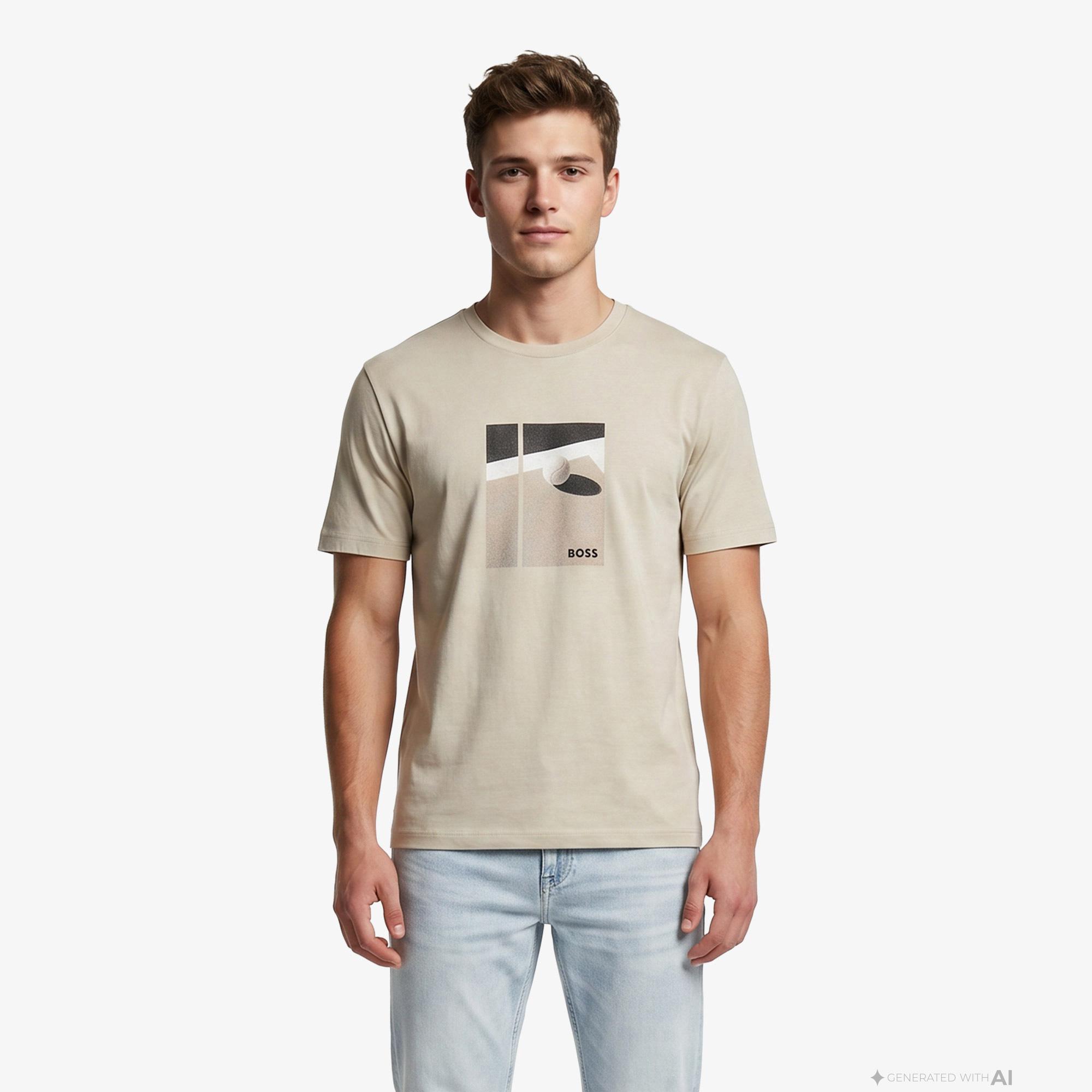 Boss Join Relaxed Erkek Bej T-Shirt