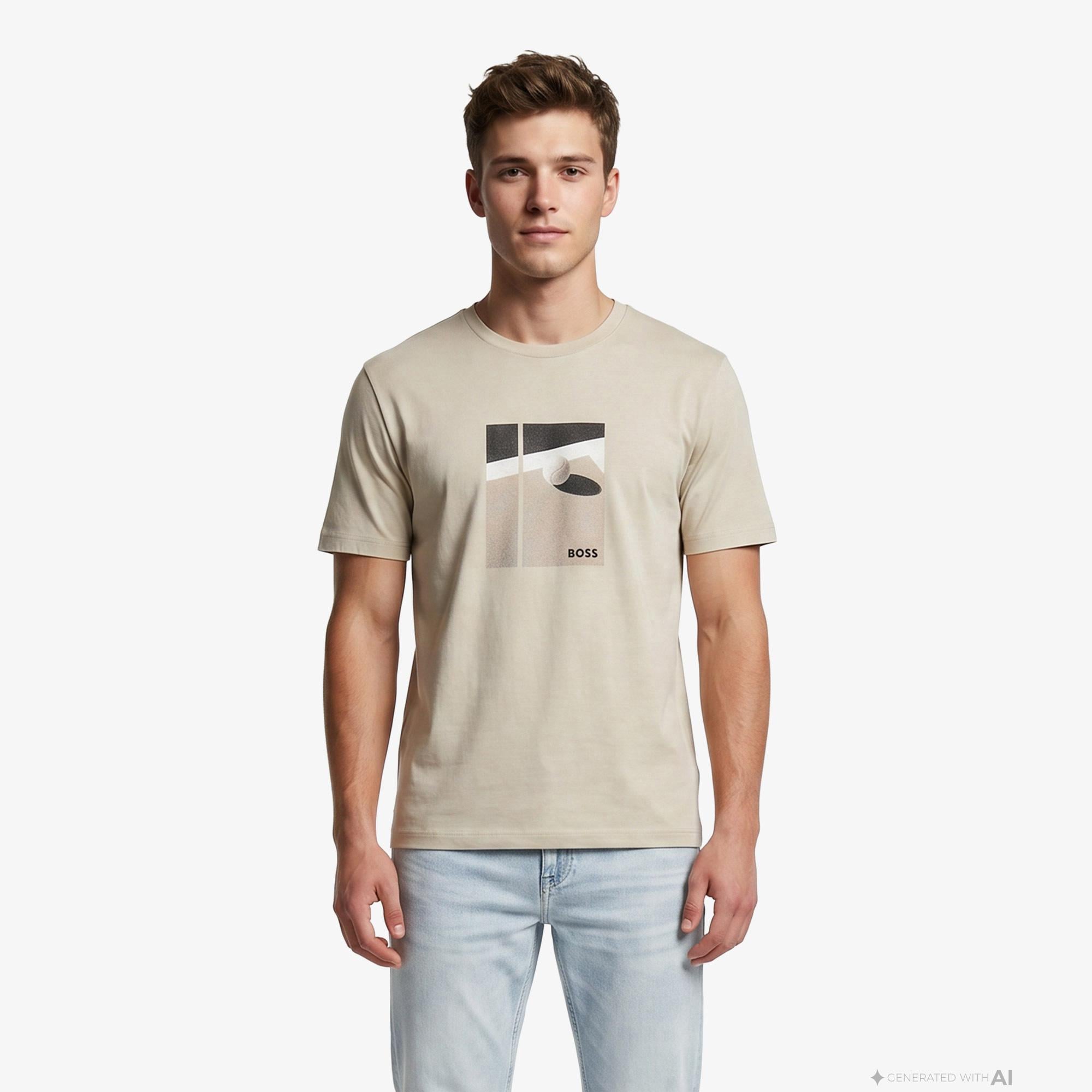 Boss Join Relaxed Erkek Bej T-Shirt