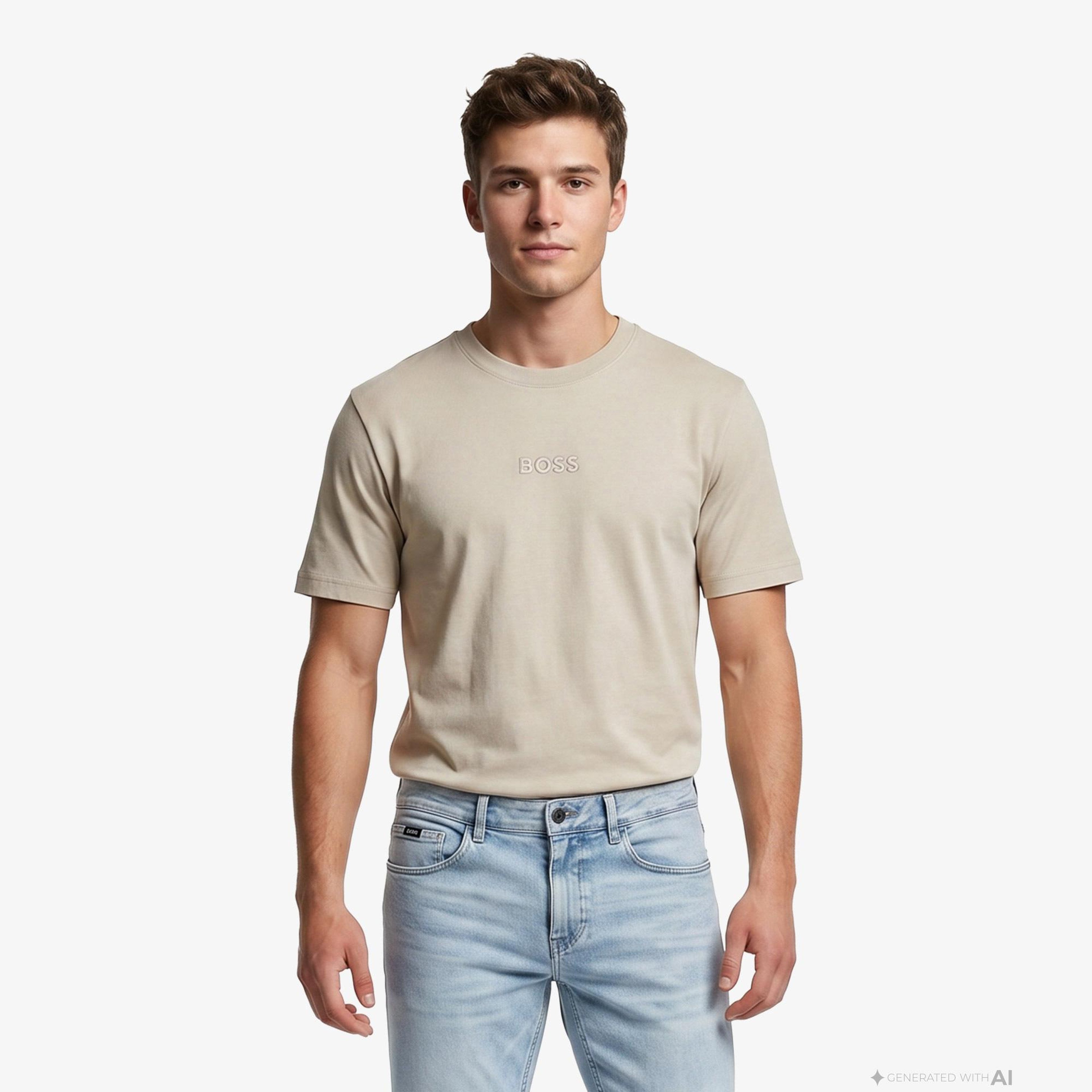 Boss Erkek Bej T-Shirt