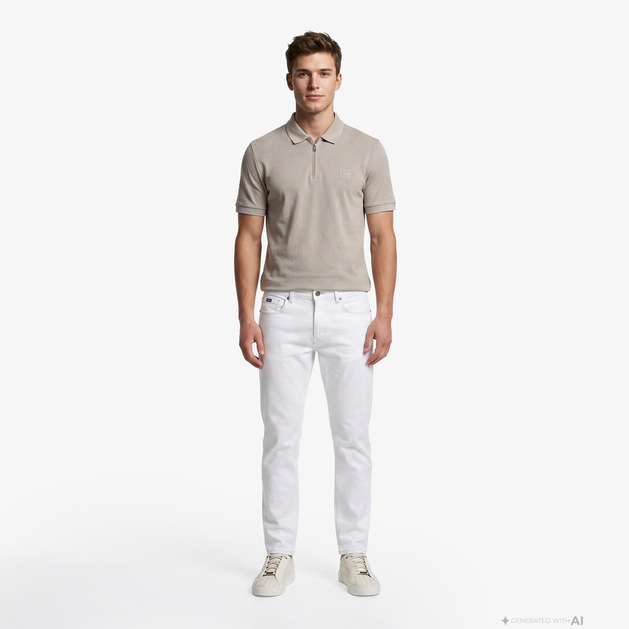 Boss Passerzip Erkek Gri Polo