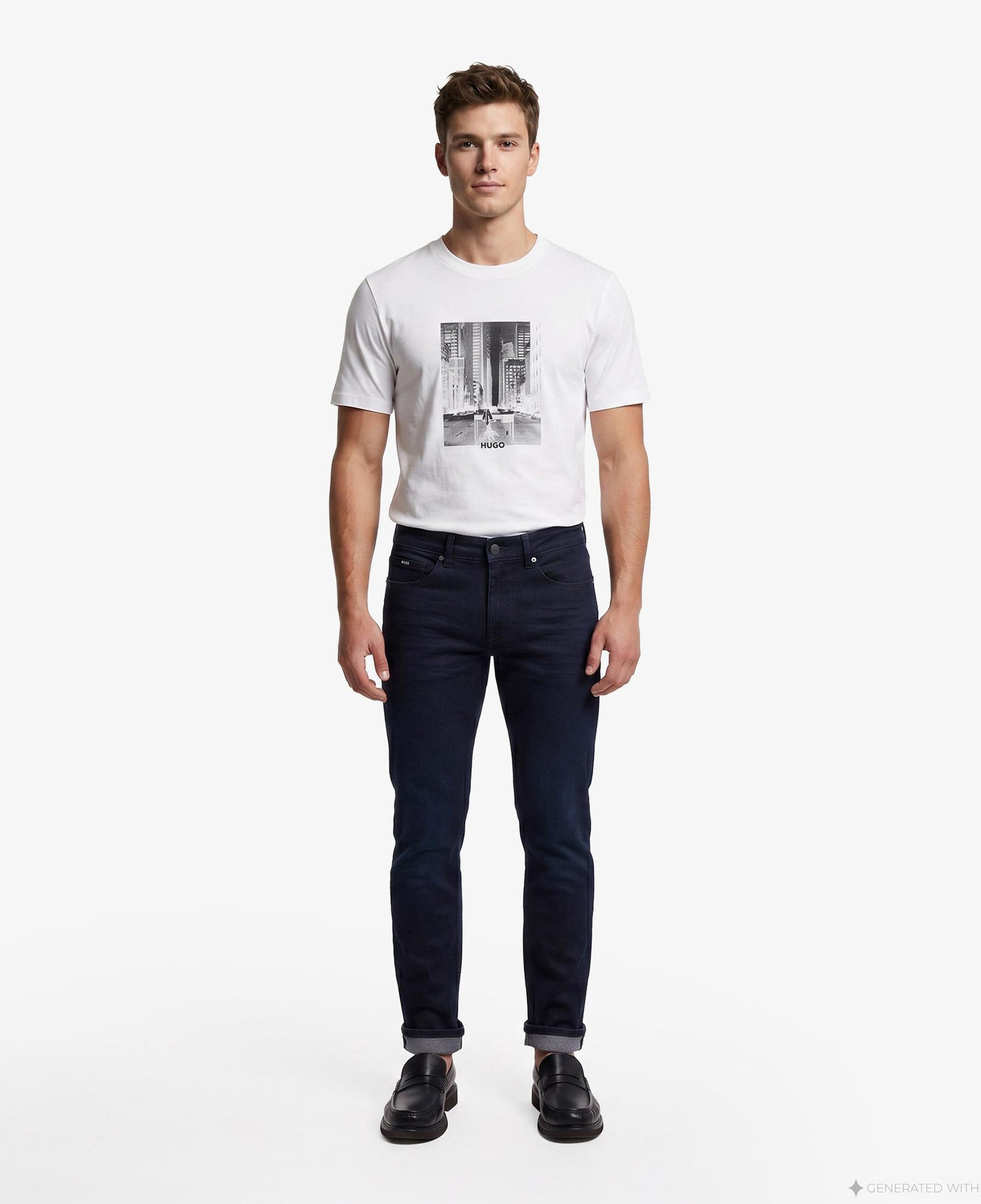 Hugo Deyss Erkek Beyaz T-Shirt