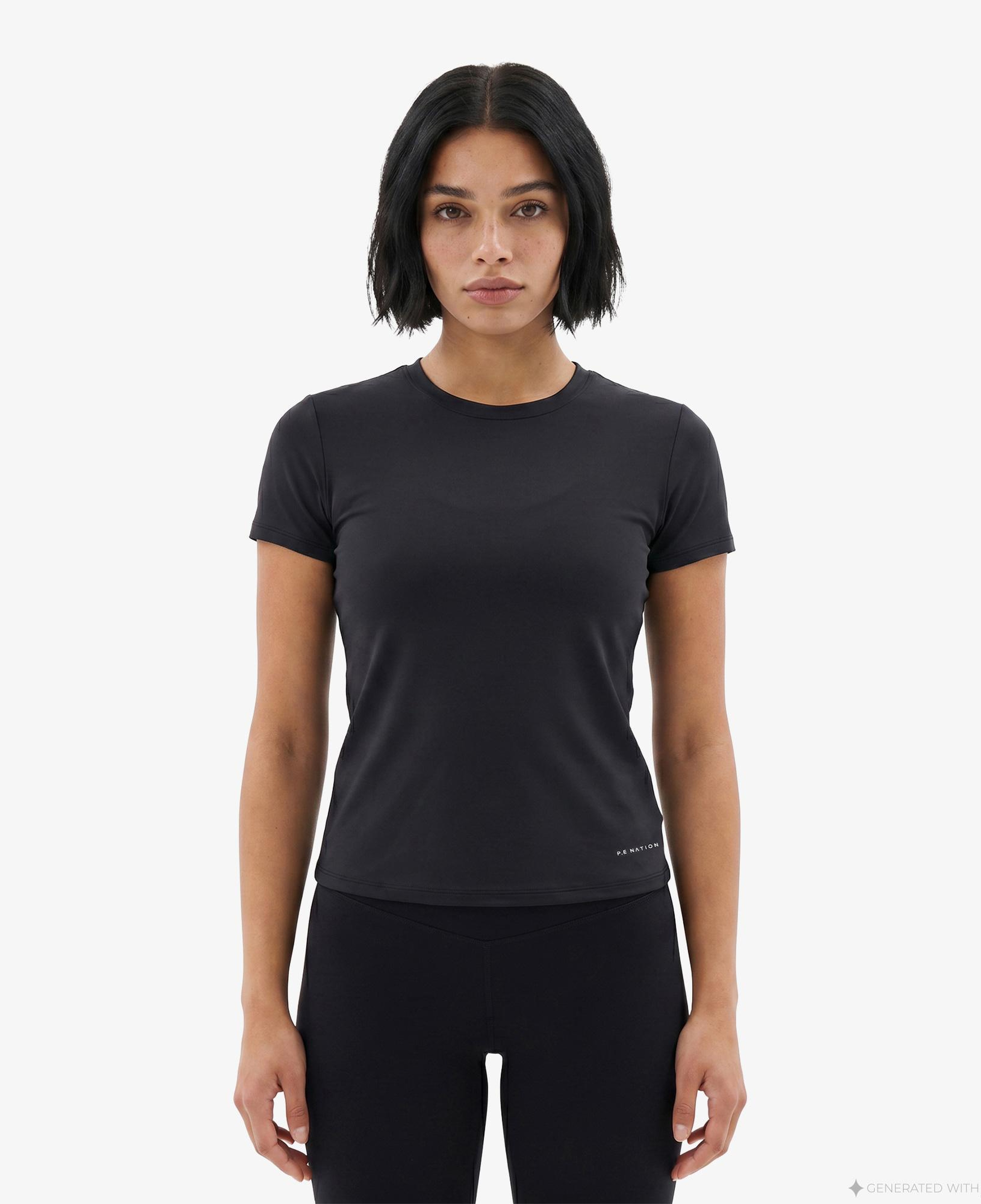P.E Nation Foundation Kadın Siyah T-Shirt
