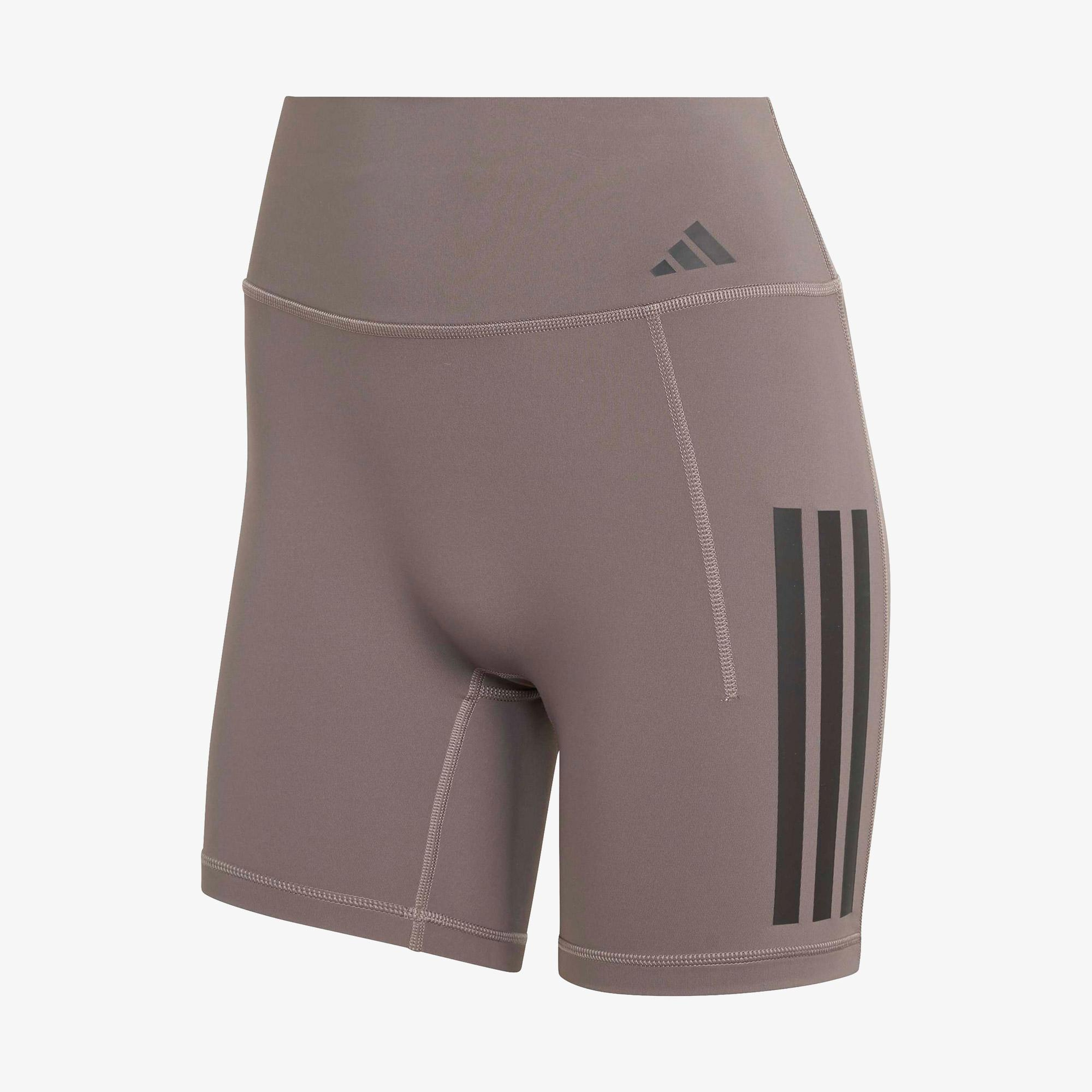 adidas Optime Workout 3Stripes Kadın Gri Antrenman Taytı