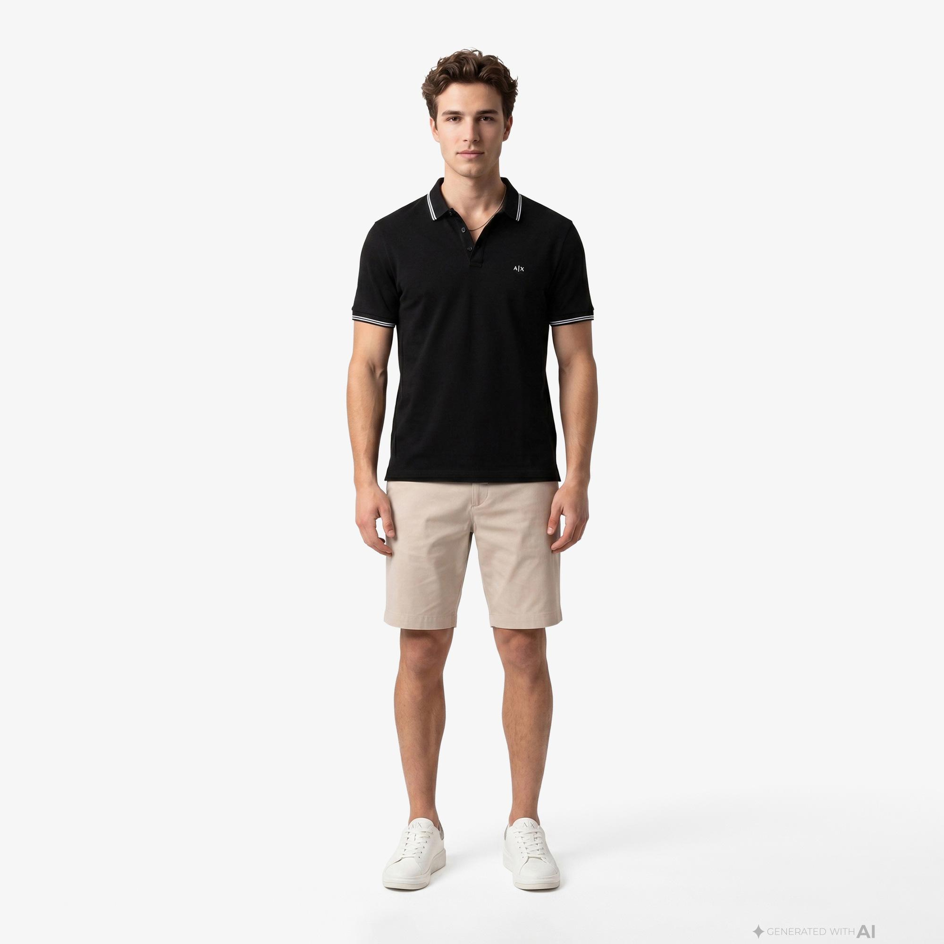 Armani Exchange Erkek Siyah Polo