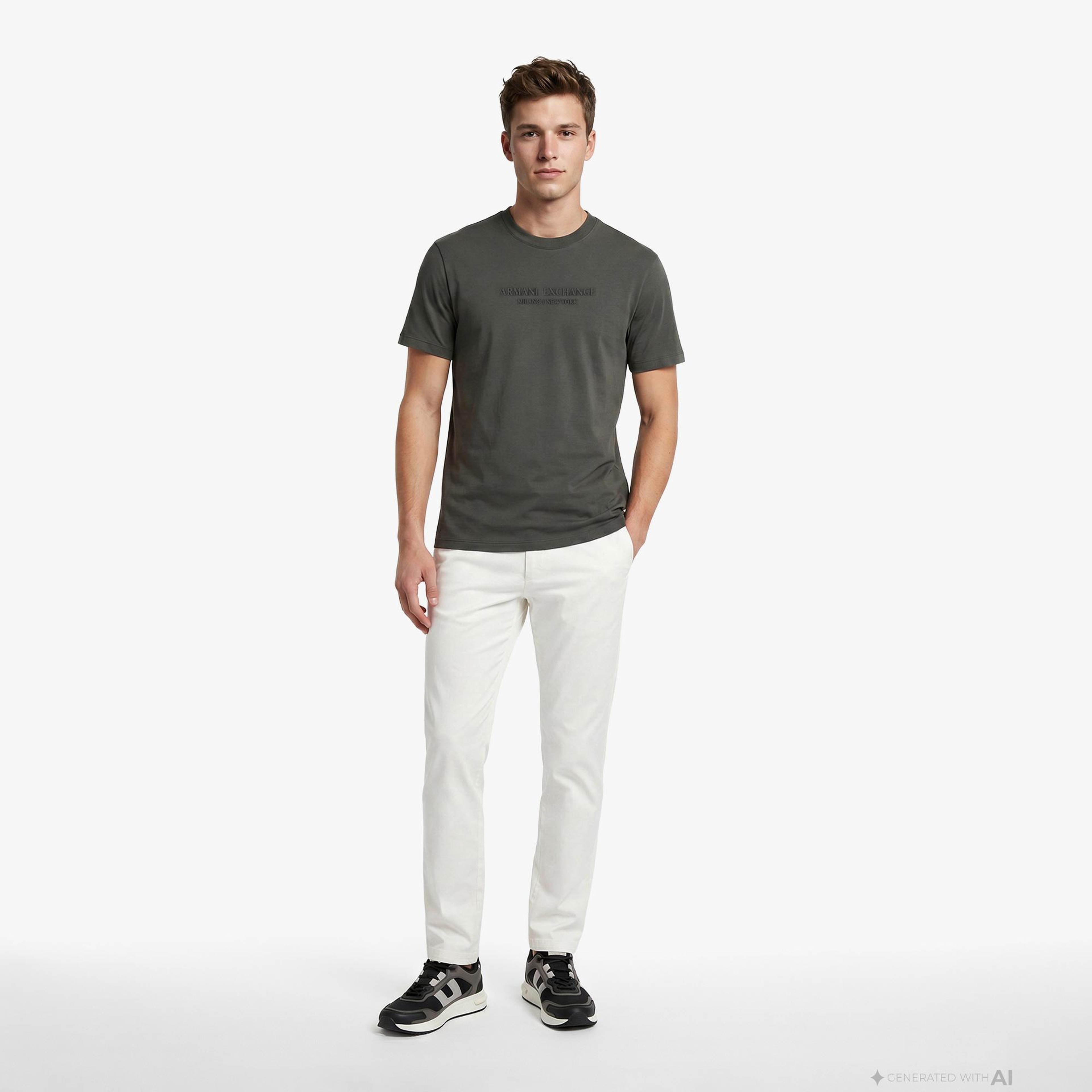 Armani Exchange Erkek Gri T-Shirt