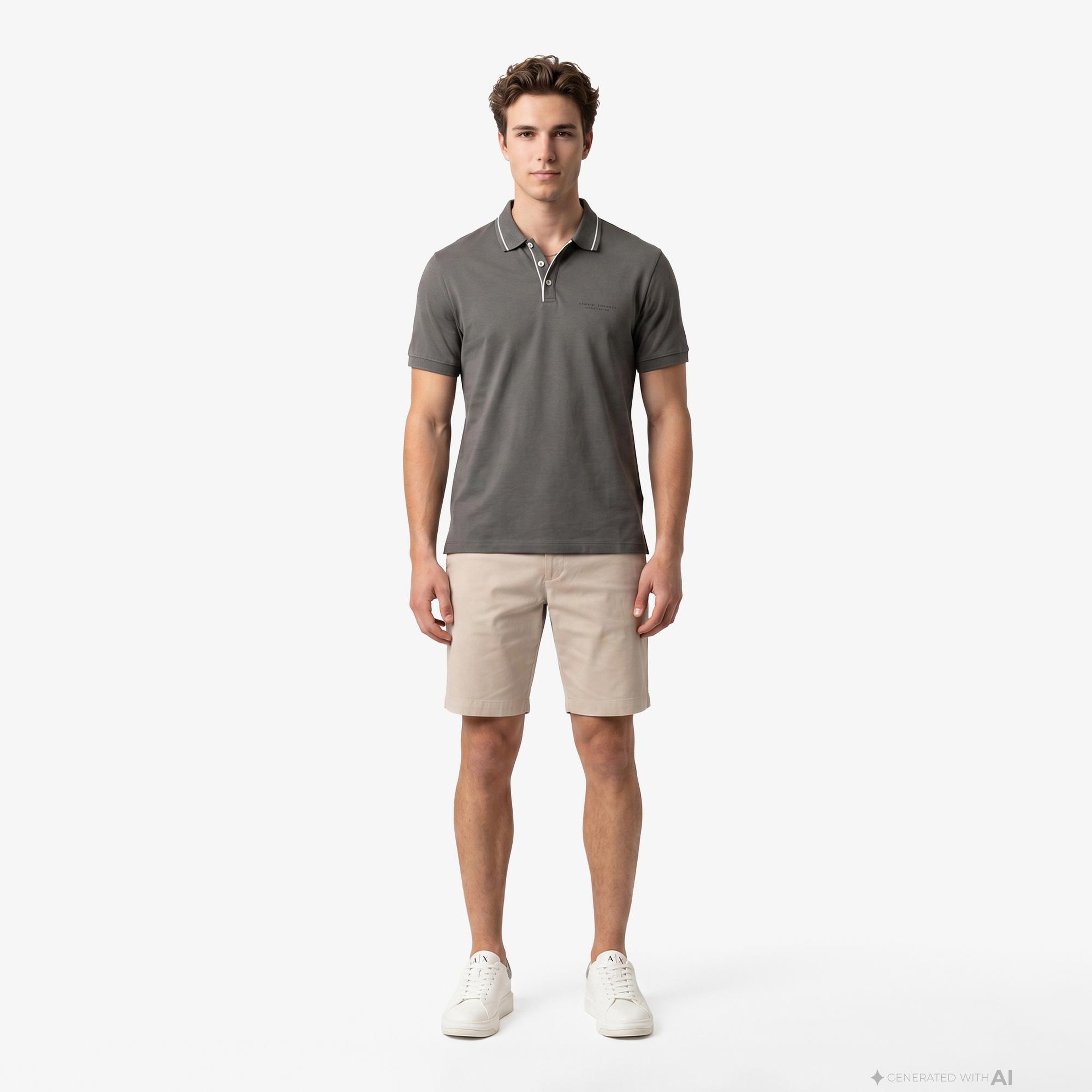 Armani Exchange Erkek Gri Polo