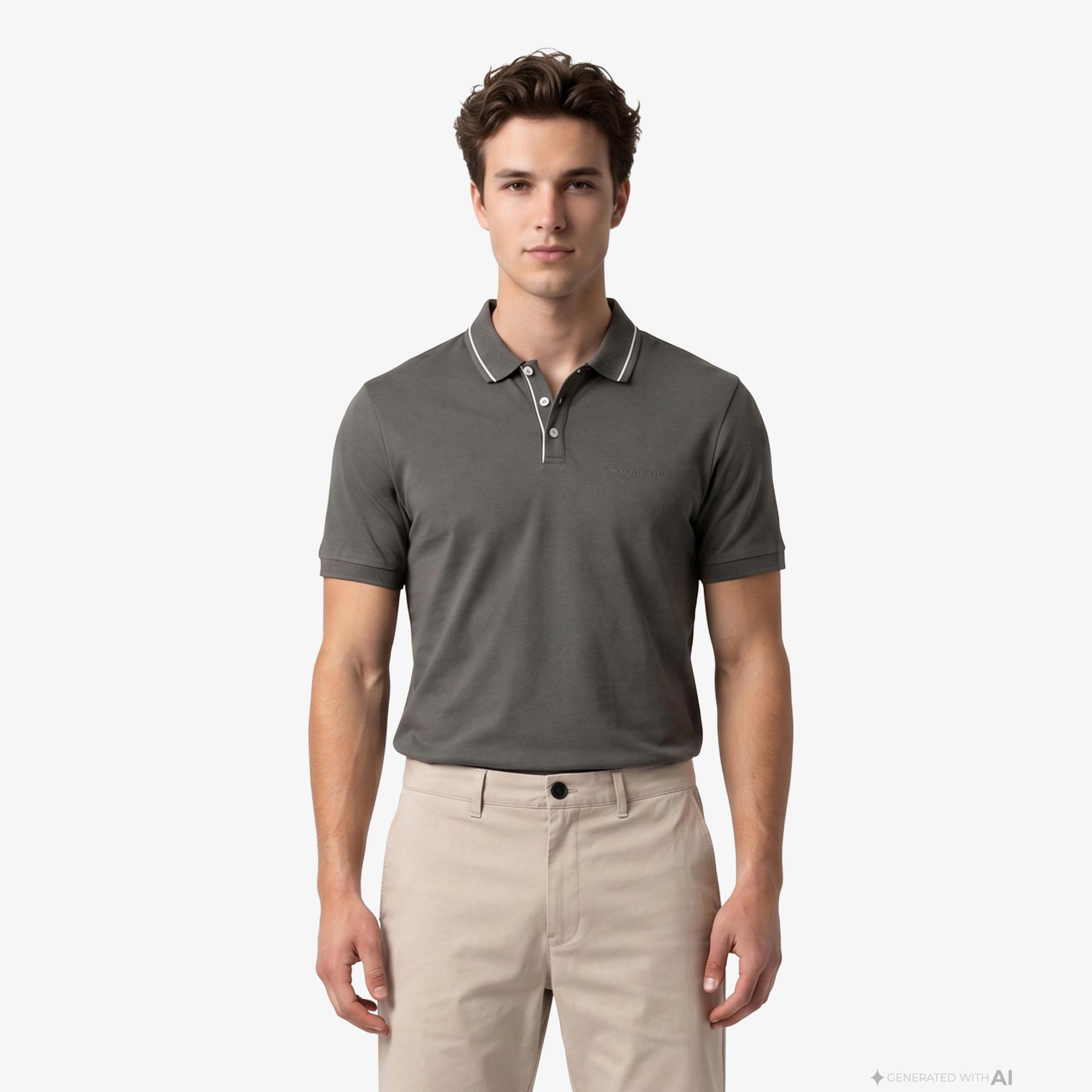Armani Exchange Erkek Gri Polo