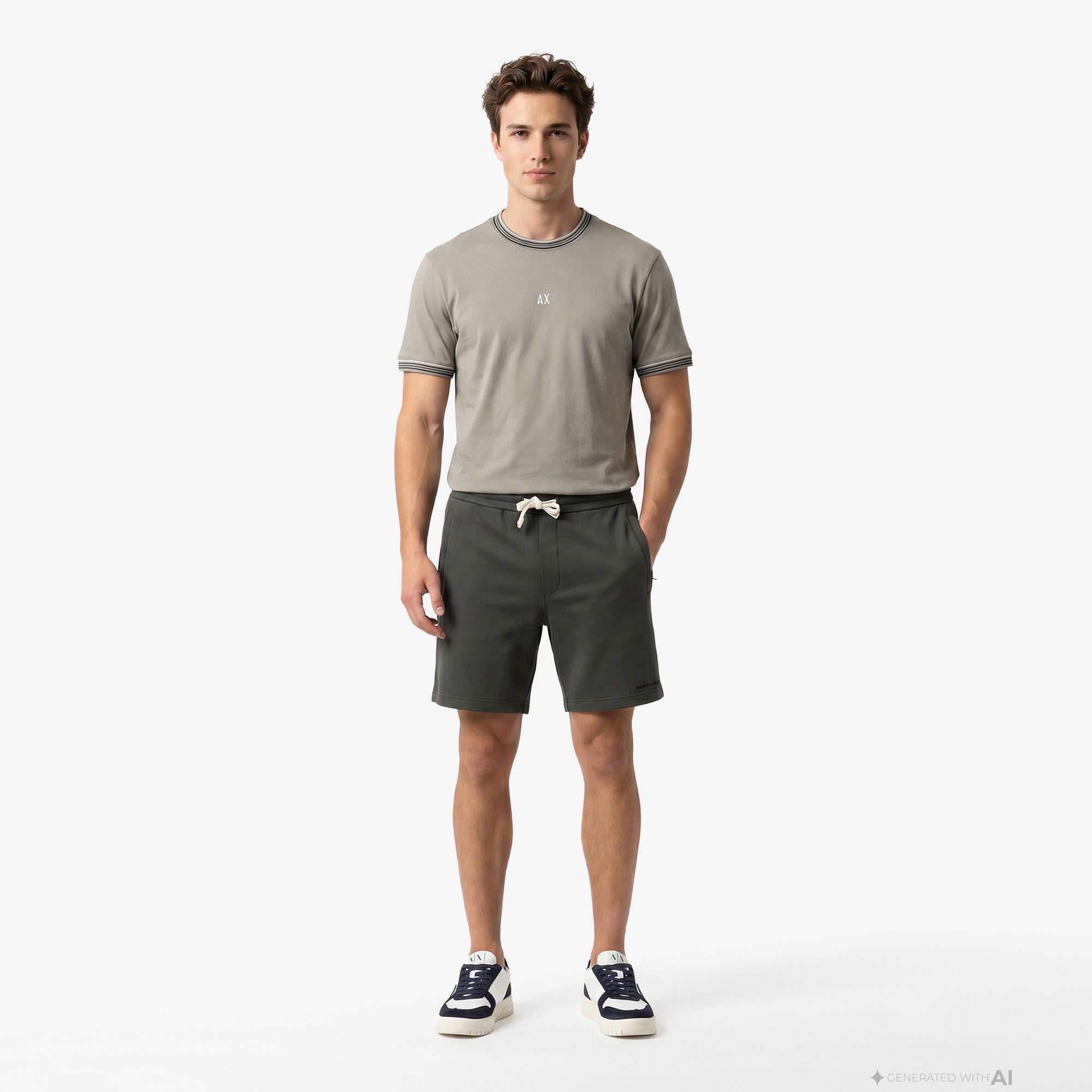 Armani Exchange Erkek Bej T-Shirt