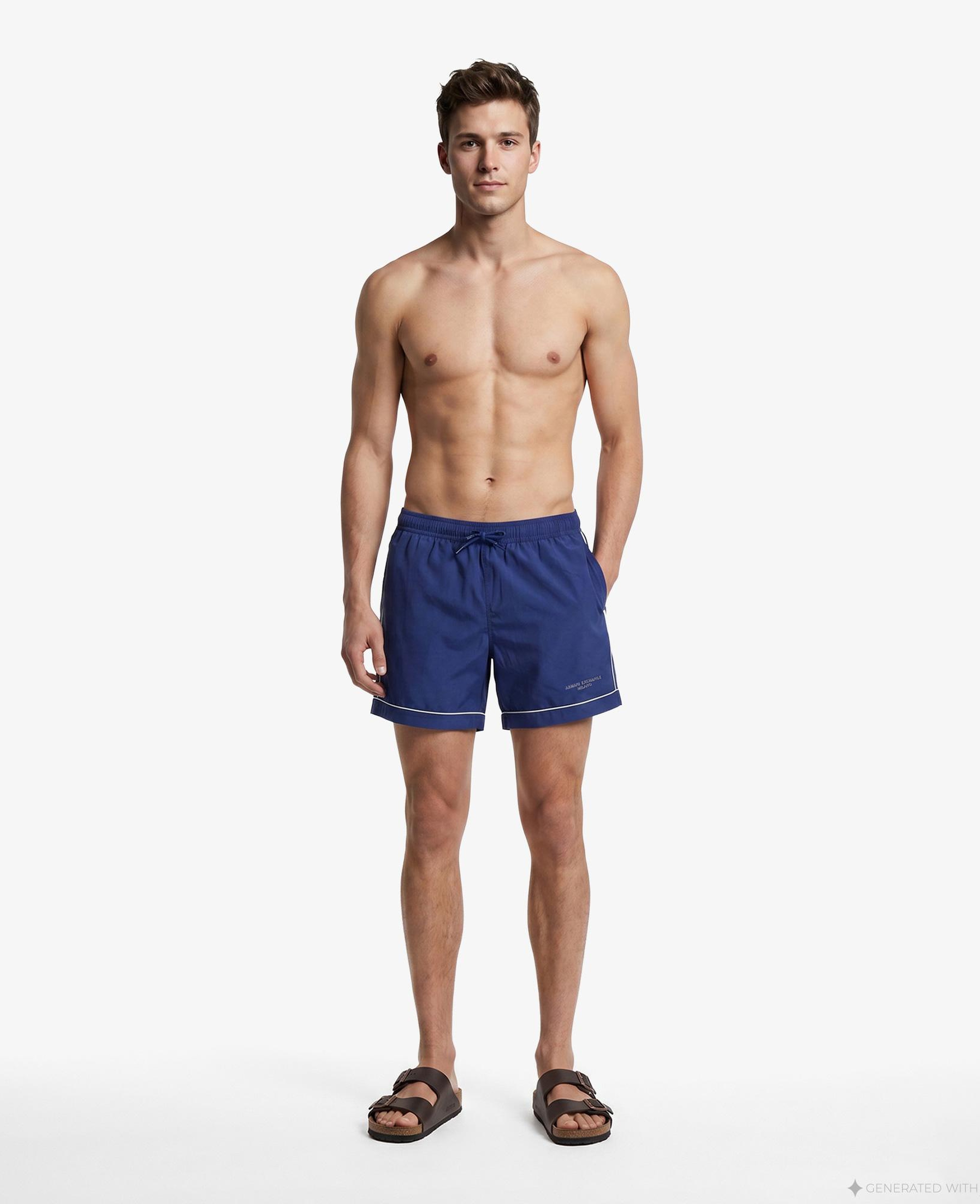 Armani Exchange Erkek Mavi Deniz Şortu