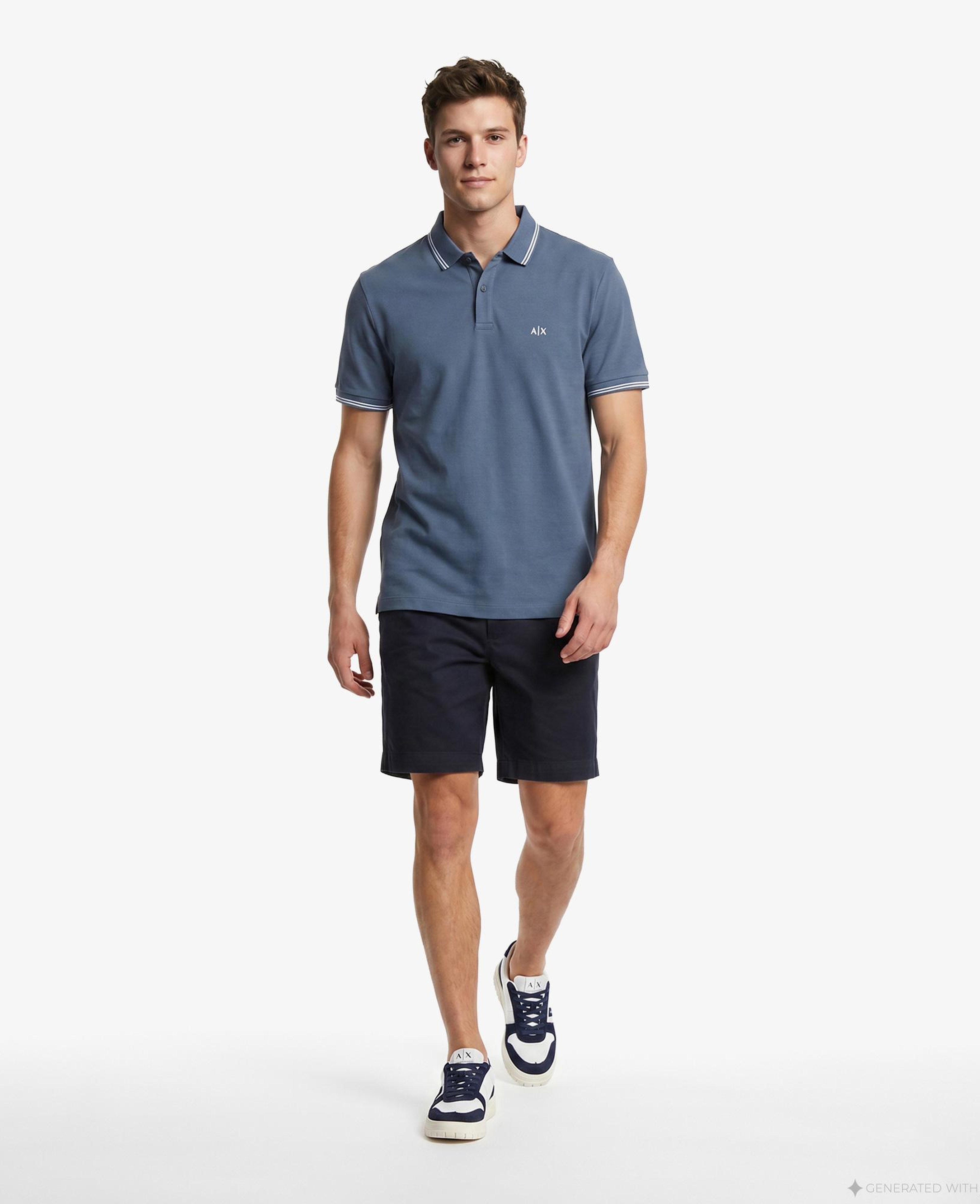 Armani Exchange Erkek Mavi Polo