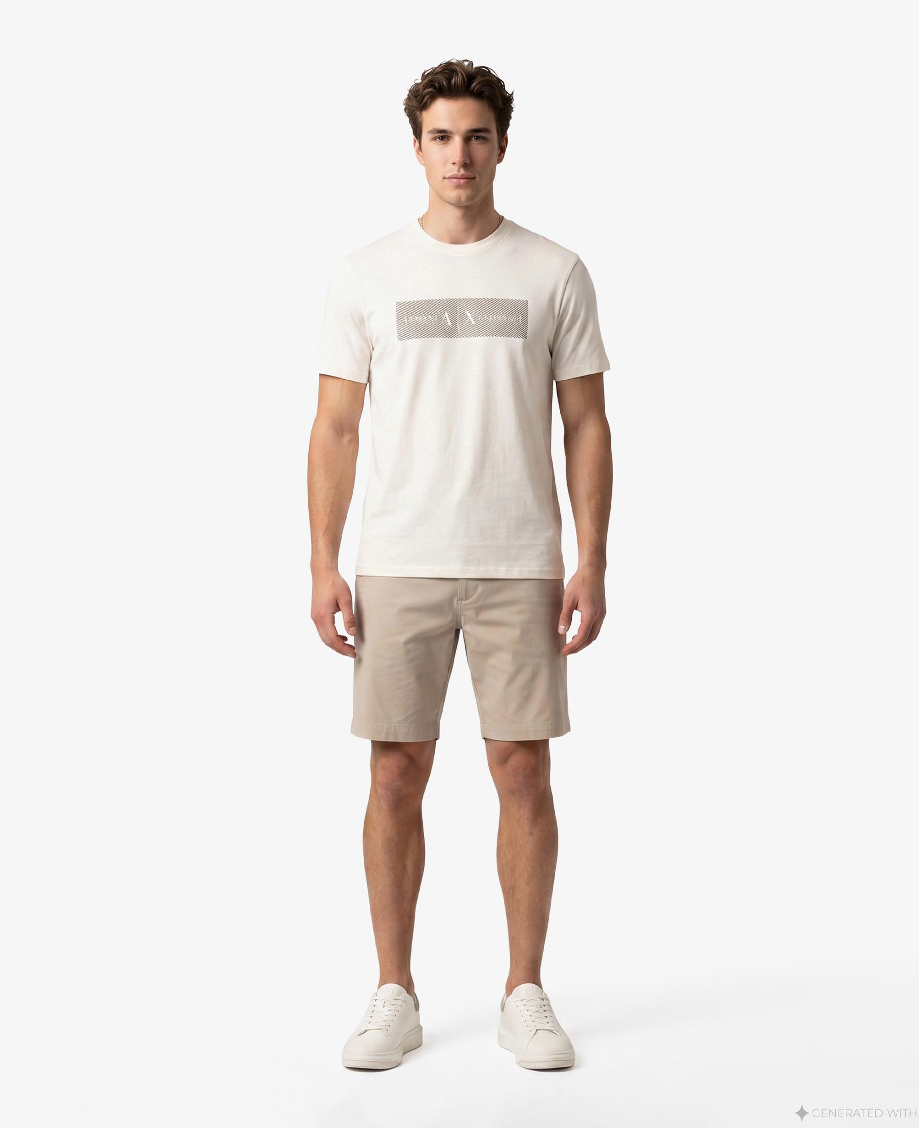 Armani Exchange Erkek Krem Rengi T-Shirt