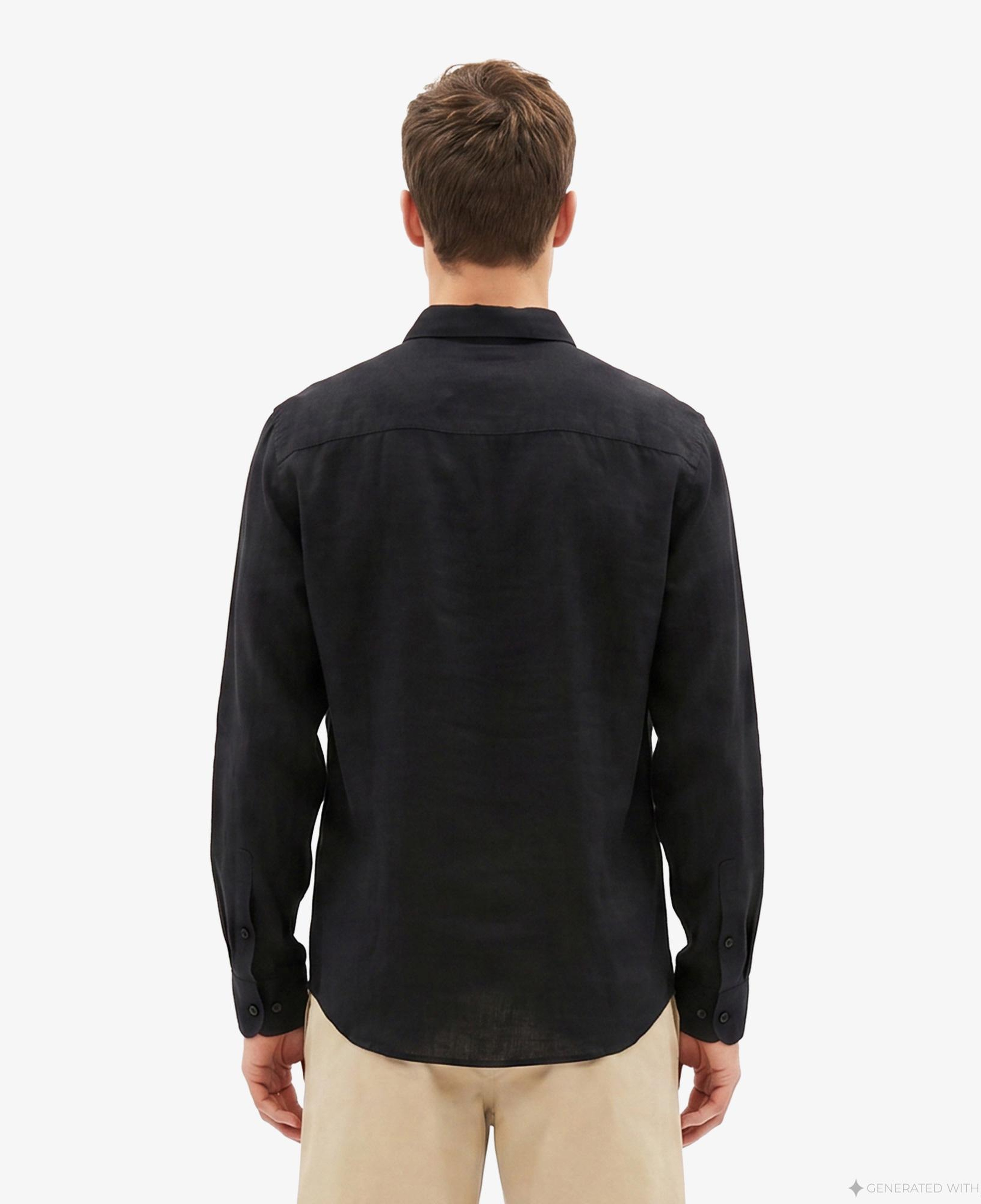 Armani Exchange Erkek Lacivert Keten Gömlek