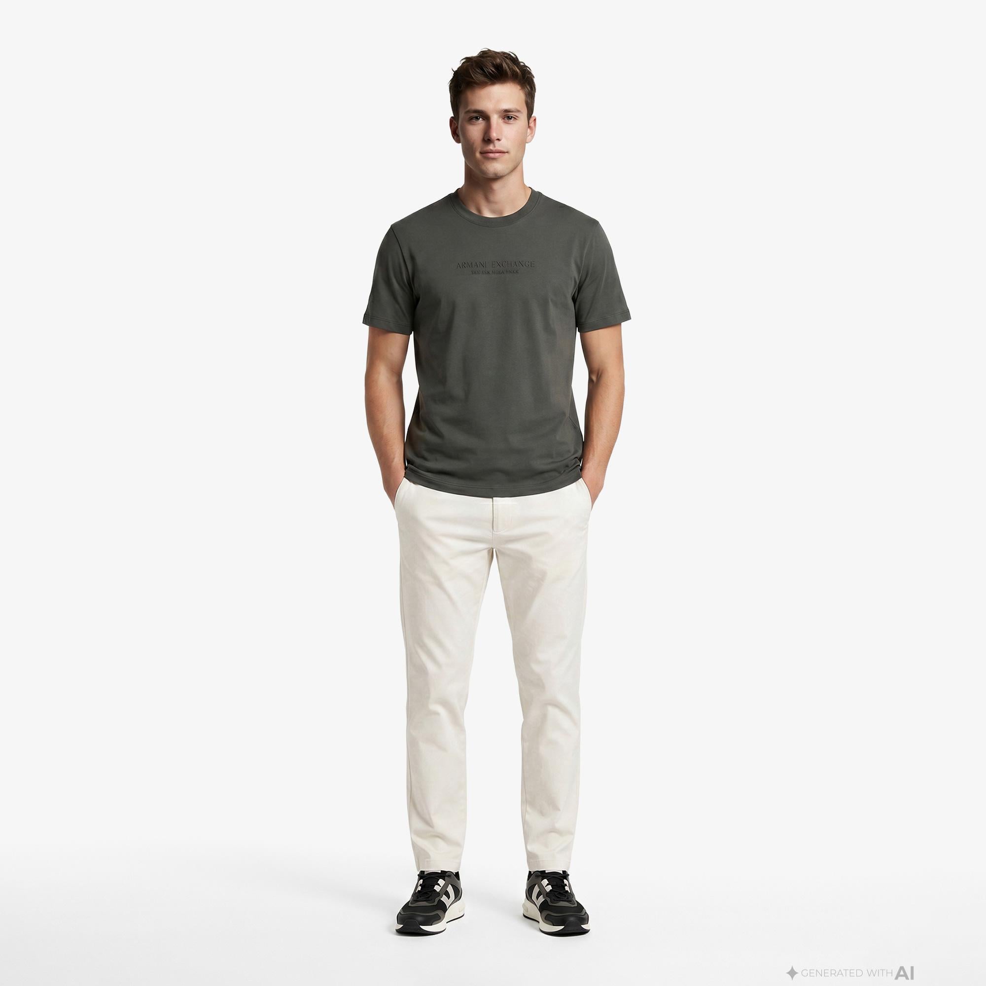 Armani Exchange Erkek Krem Pantolon