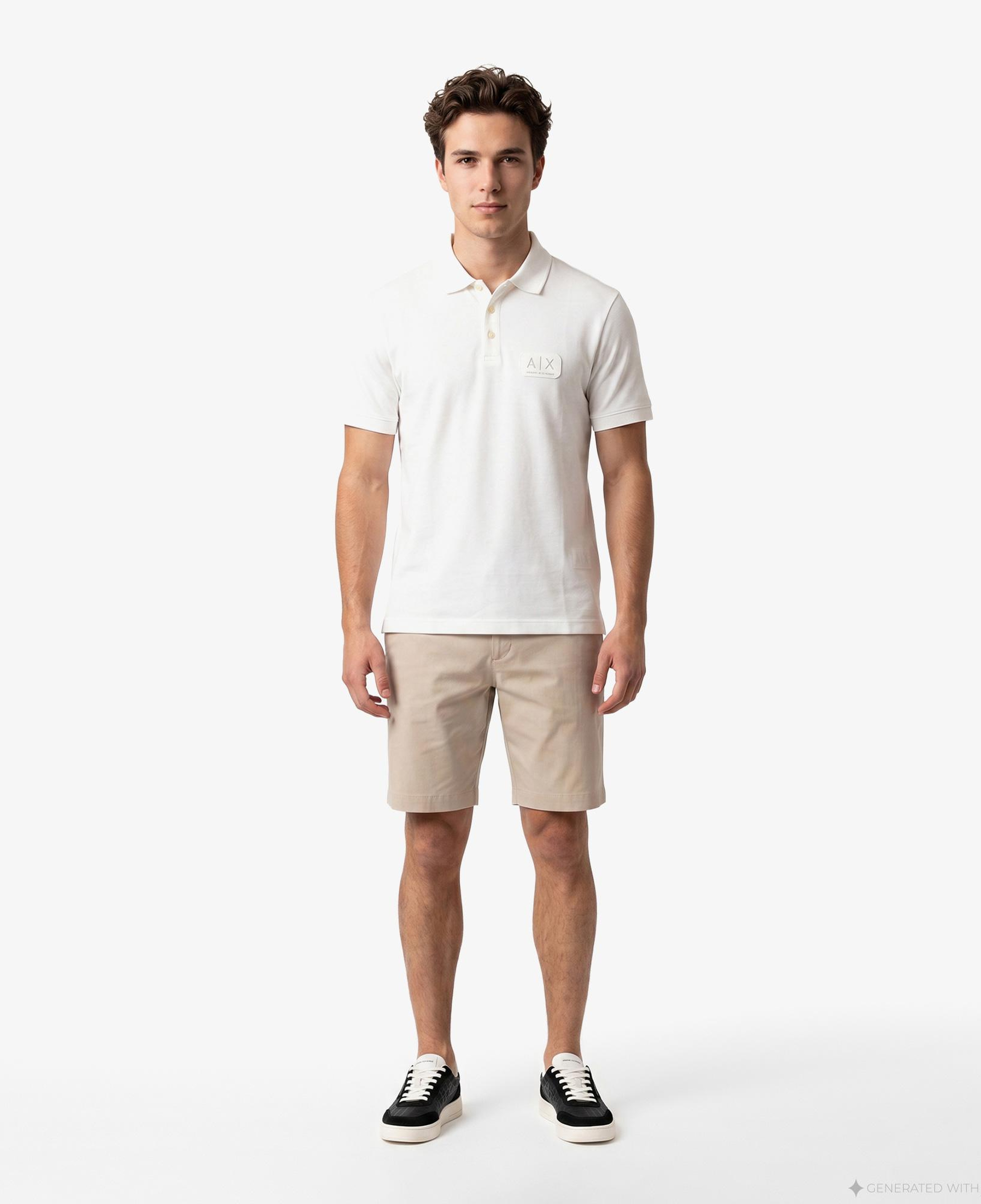 Armani Exchange Erkek Beyaz Polo