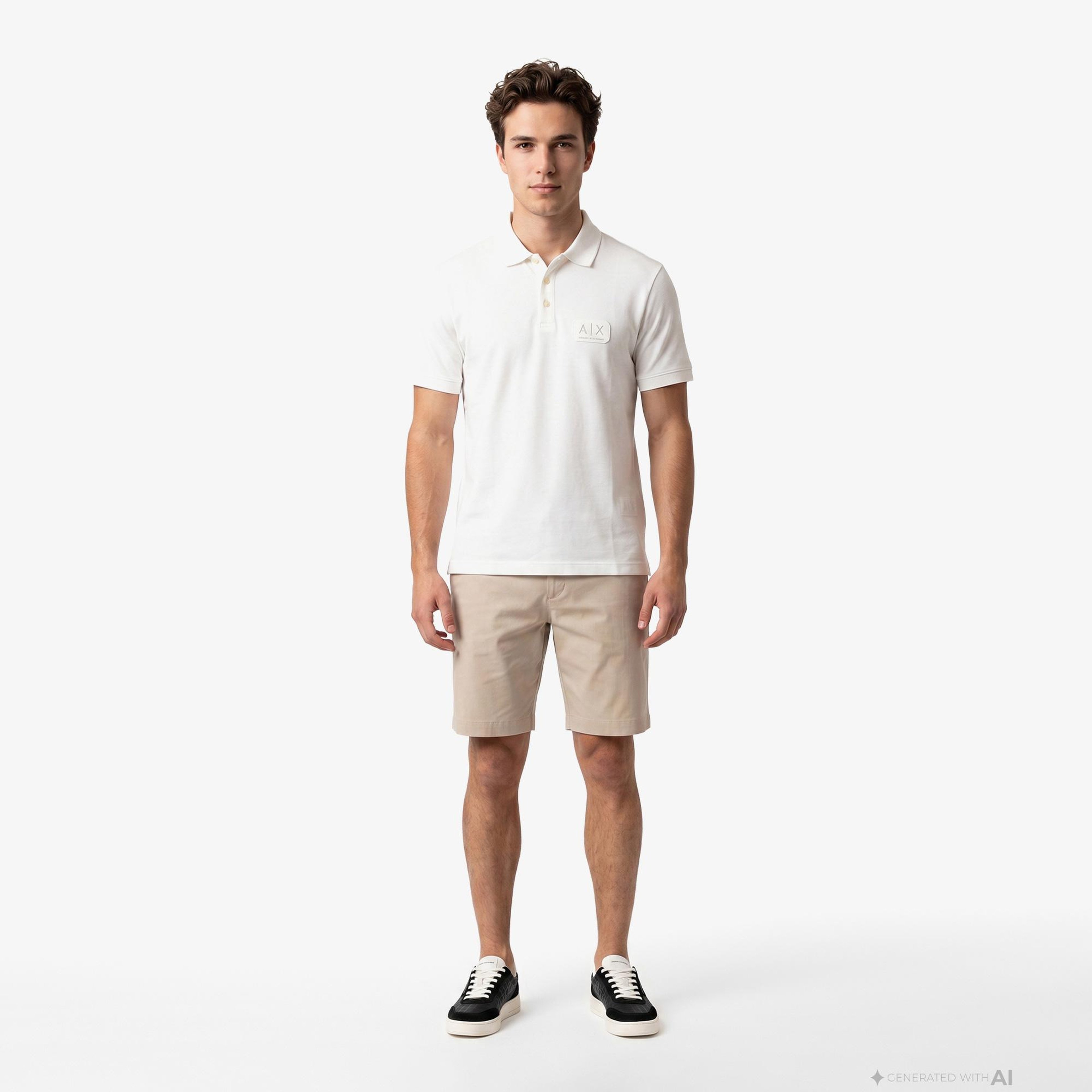 Armani Exchange Erkek Beyaz Polo