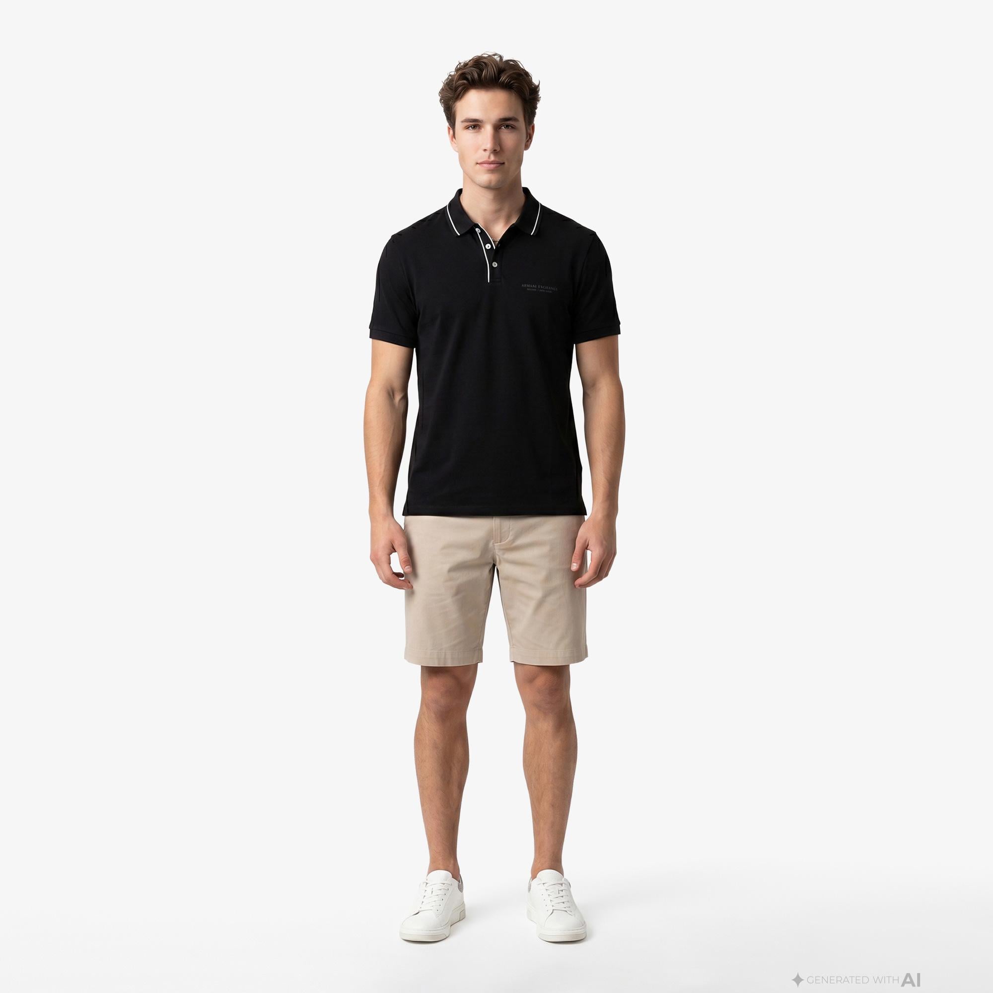 Armani Exchange Erkek Siyah Polo