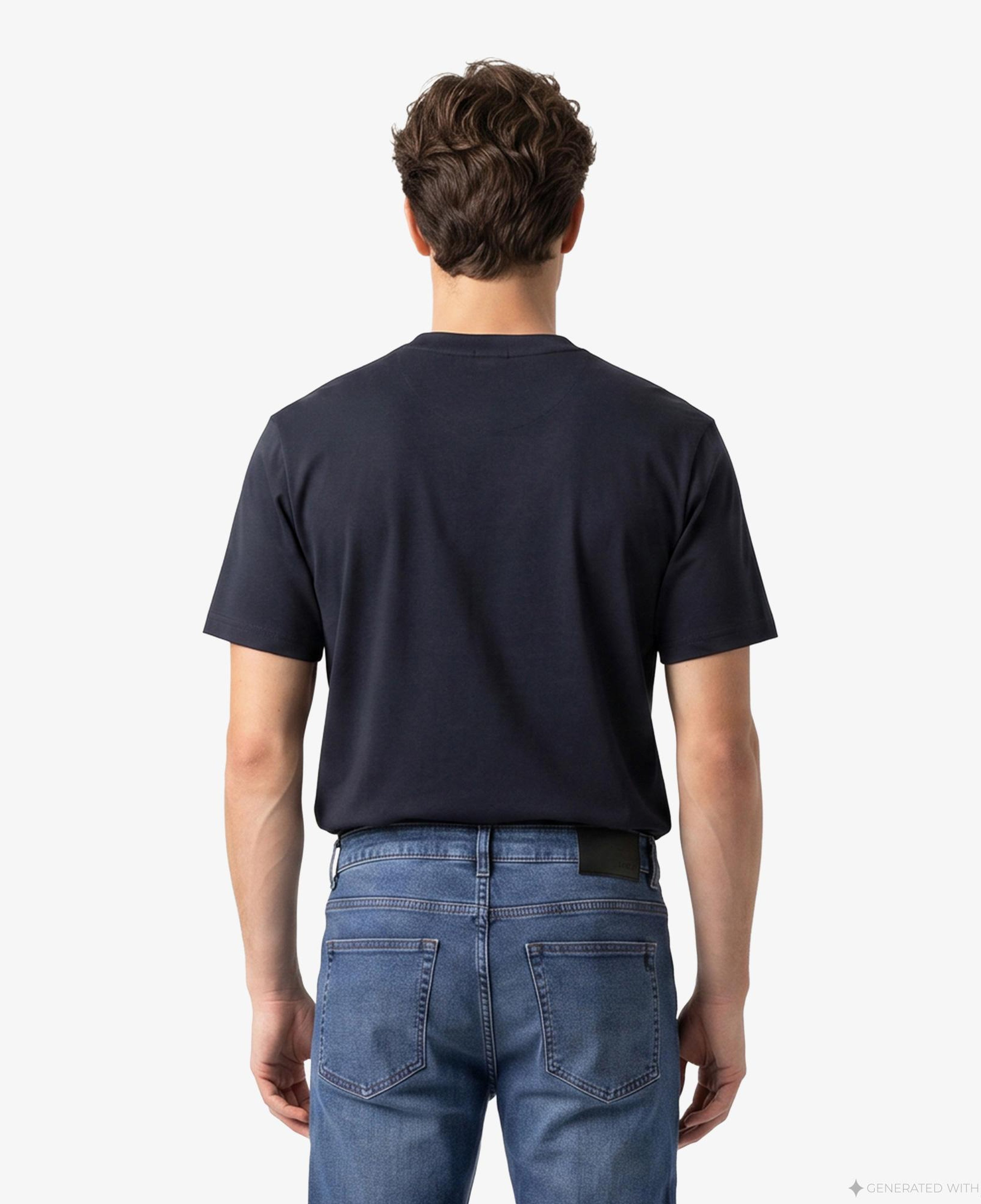 Boss Terrace Photo Erkek Lacivert T-Shirt