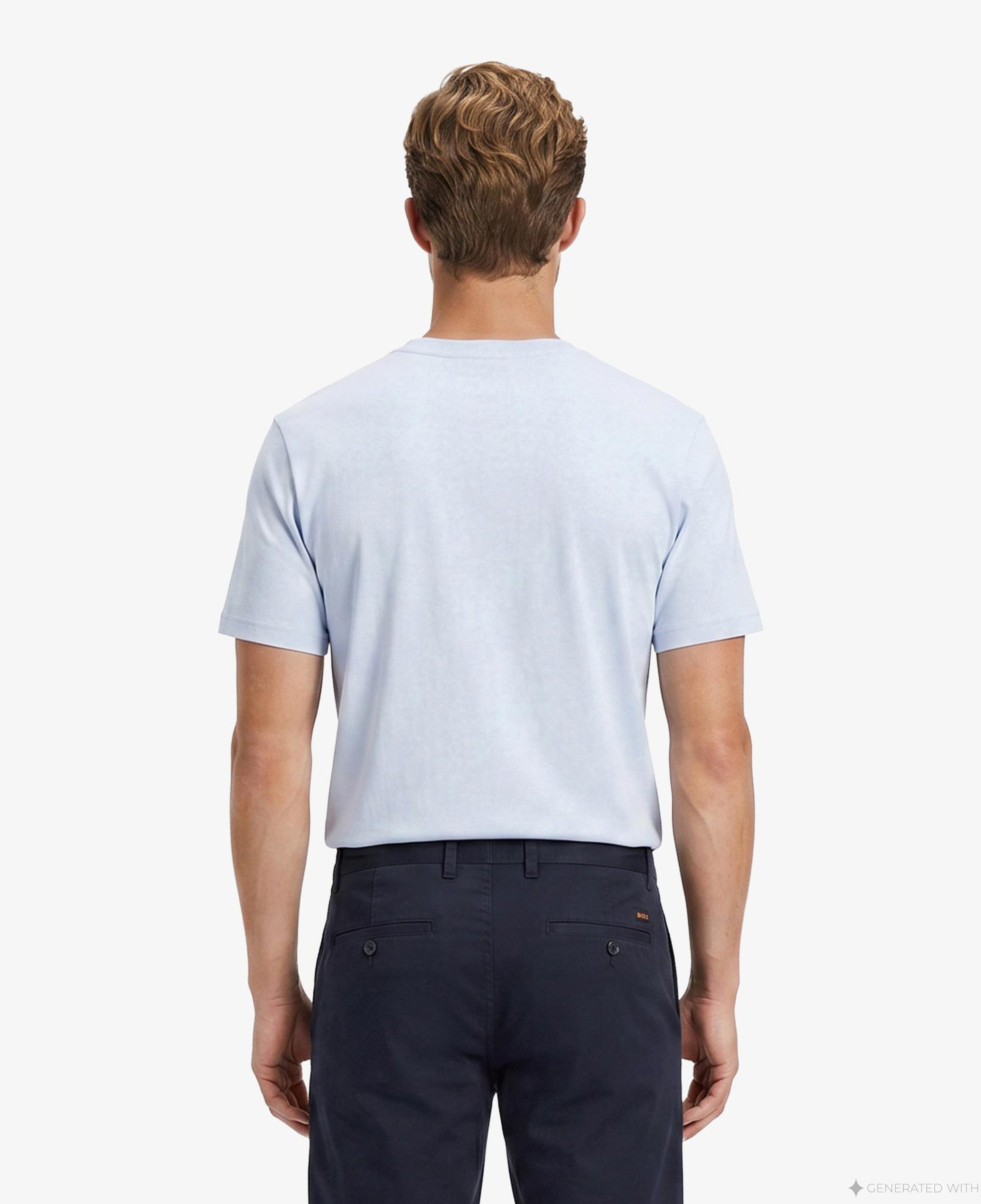 Boss Terrace Logo Erkek Mavi T-Shirt