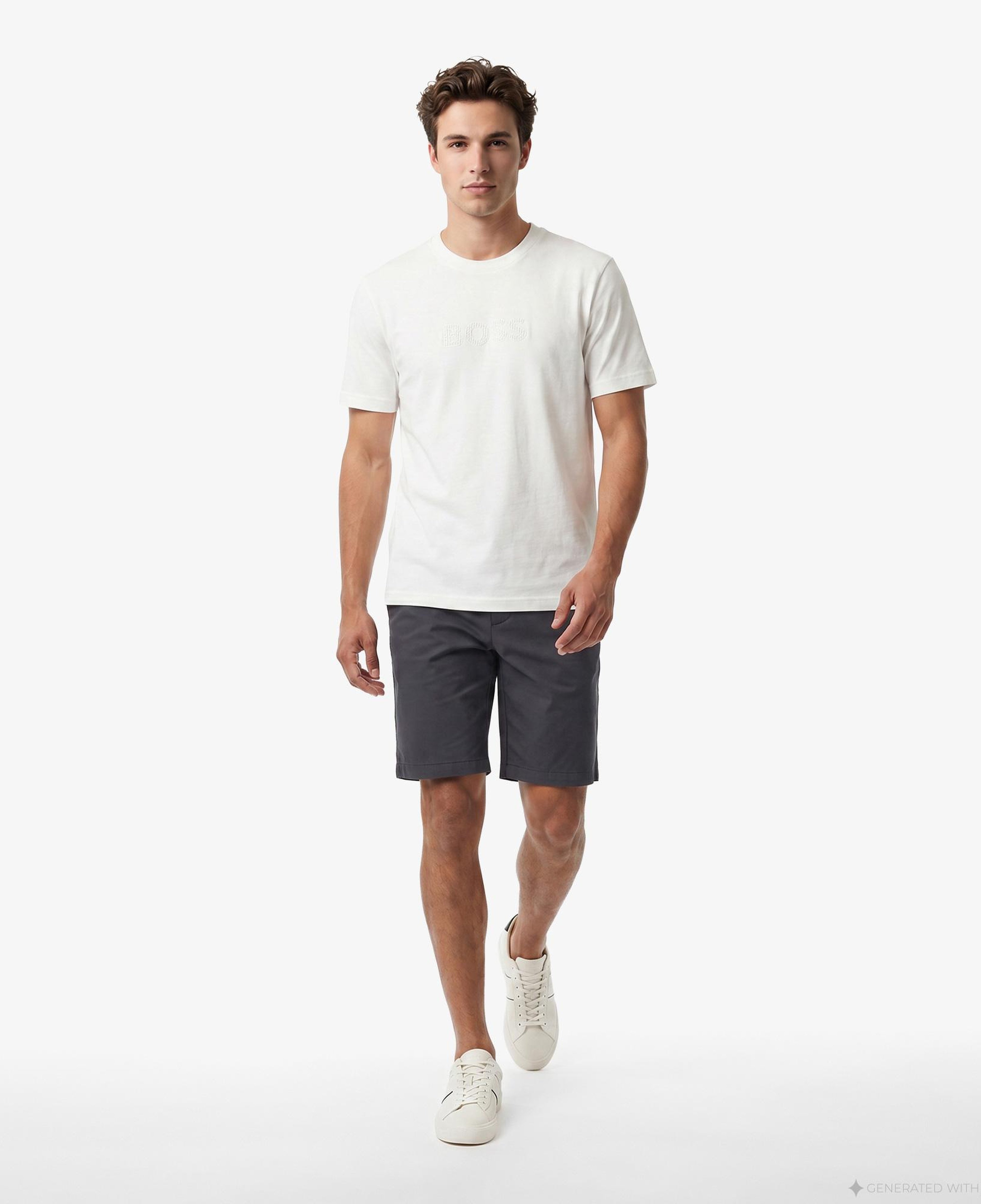 Boss Terrace Logo Erkek Beyaz T-Shirt