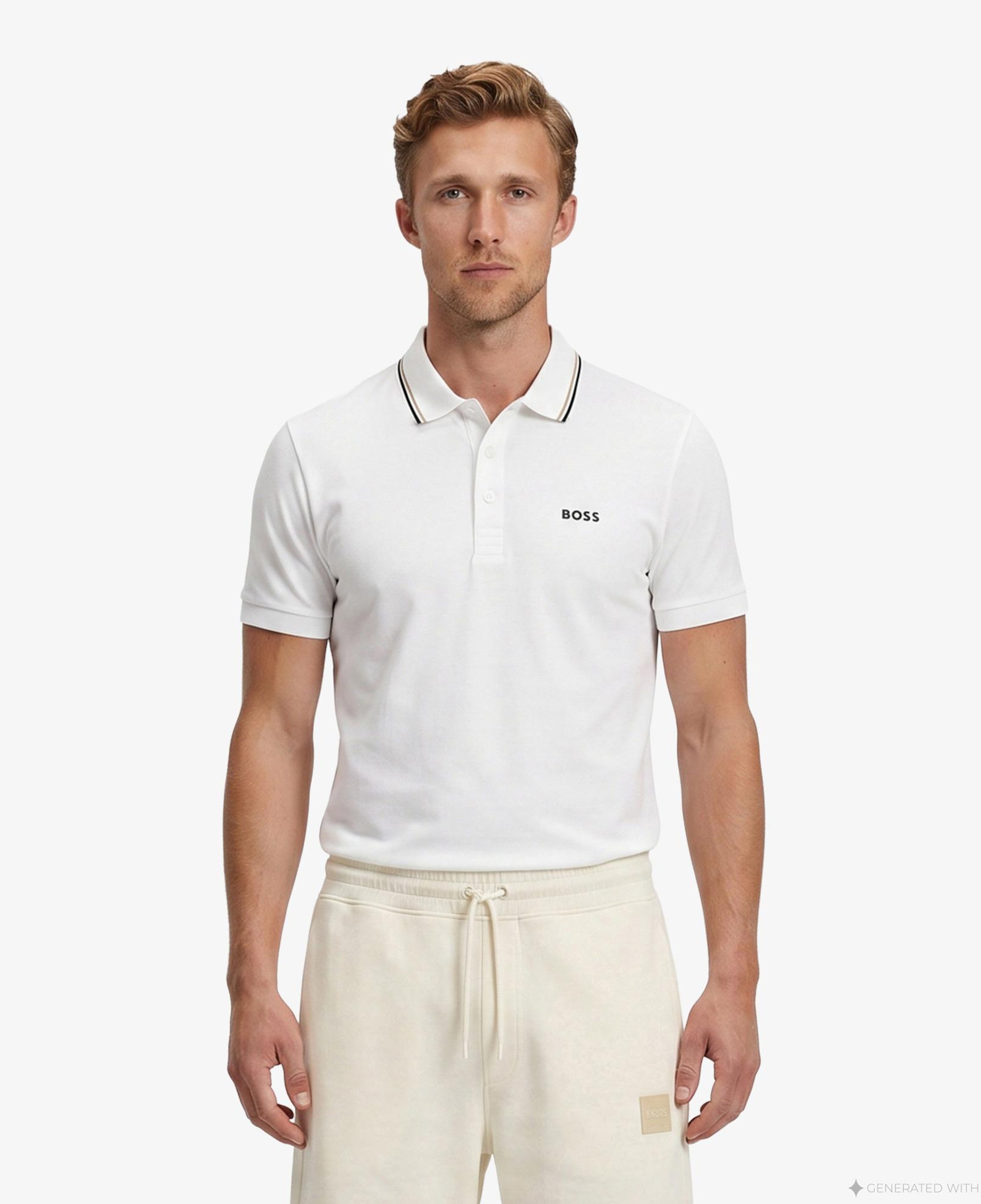 Boss Birdie Paule Erkek Beyaz Polo