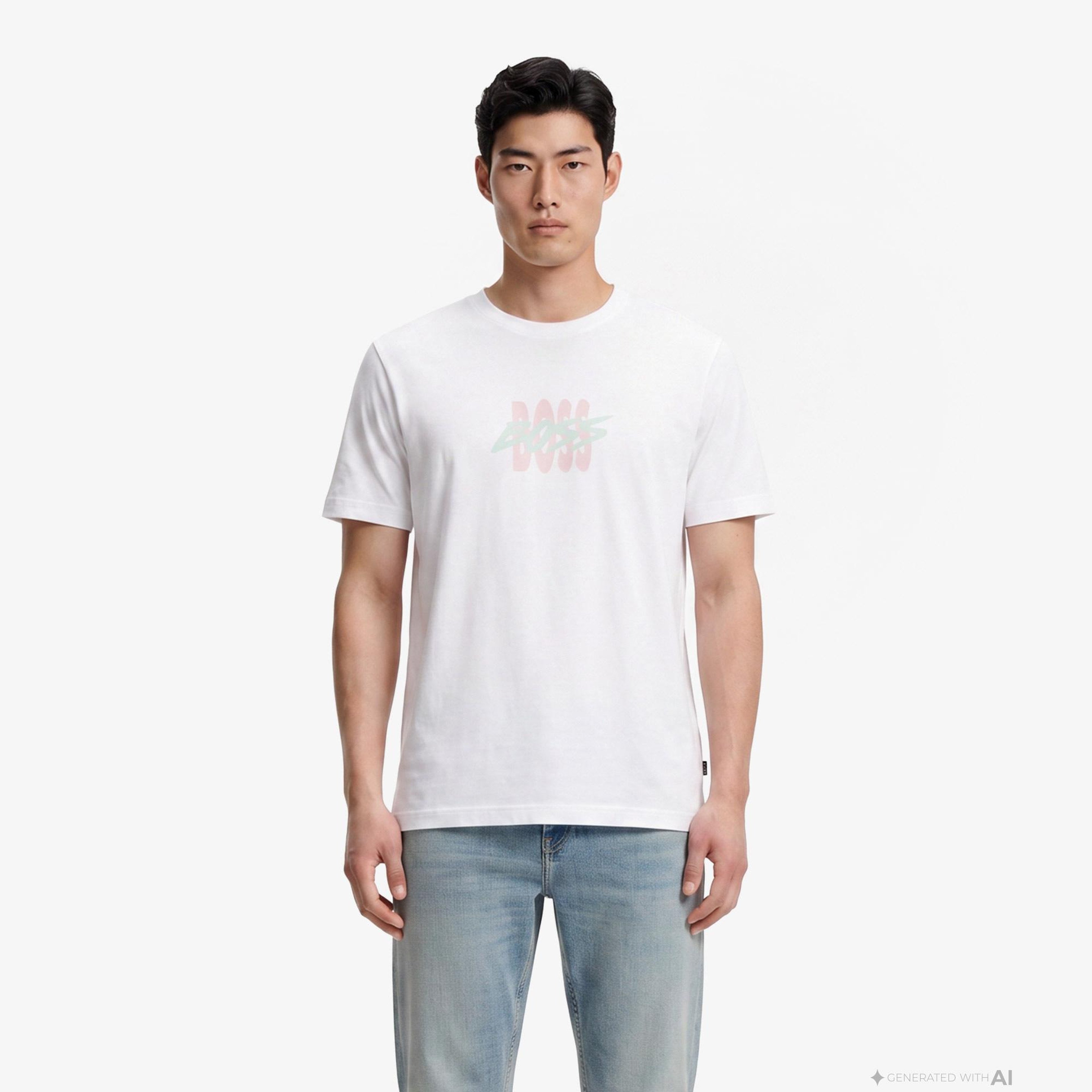 Boss Bass Erkek Beyaz T-Shirt