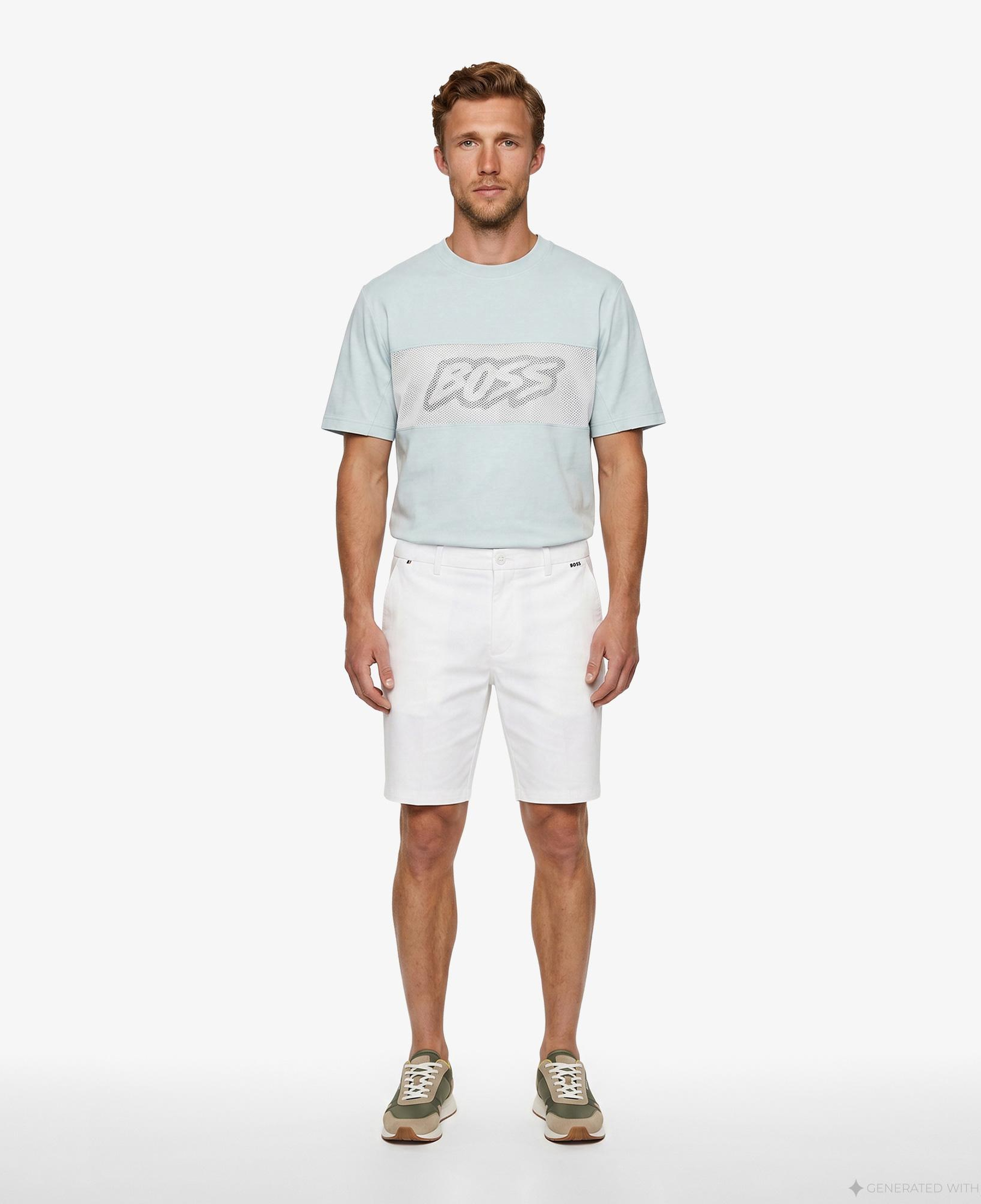 Boss Mesh Erkek Mavi T-Shirt