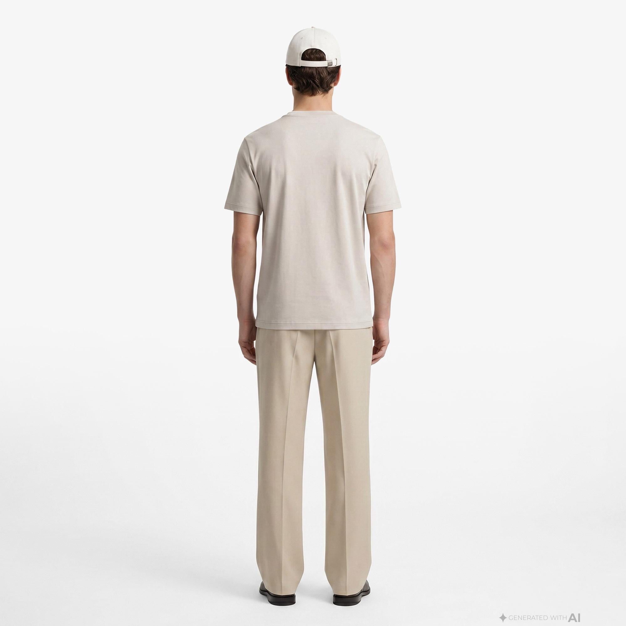 Boss Interlock Erkek Gri T-Shirt