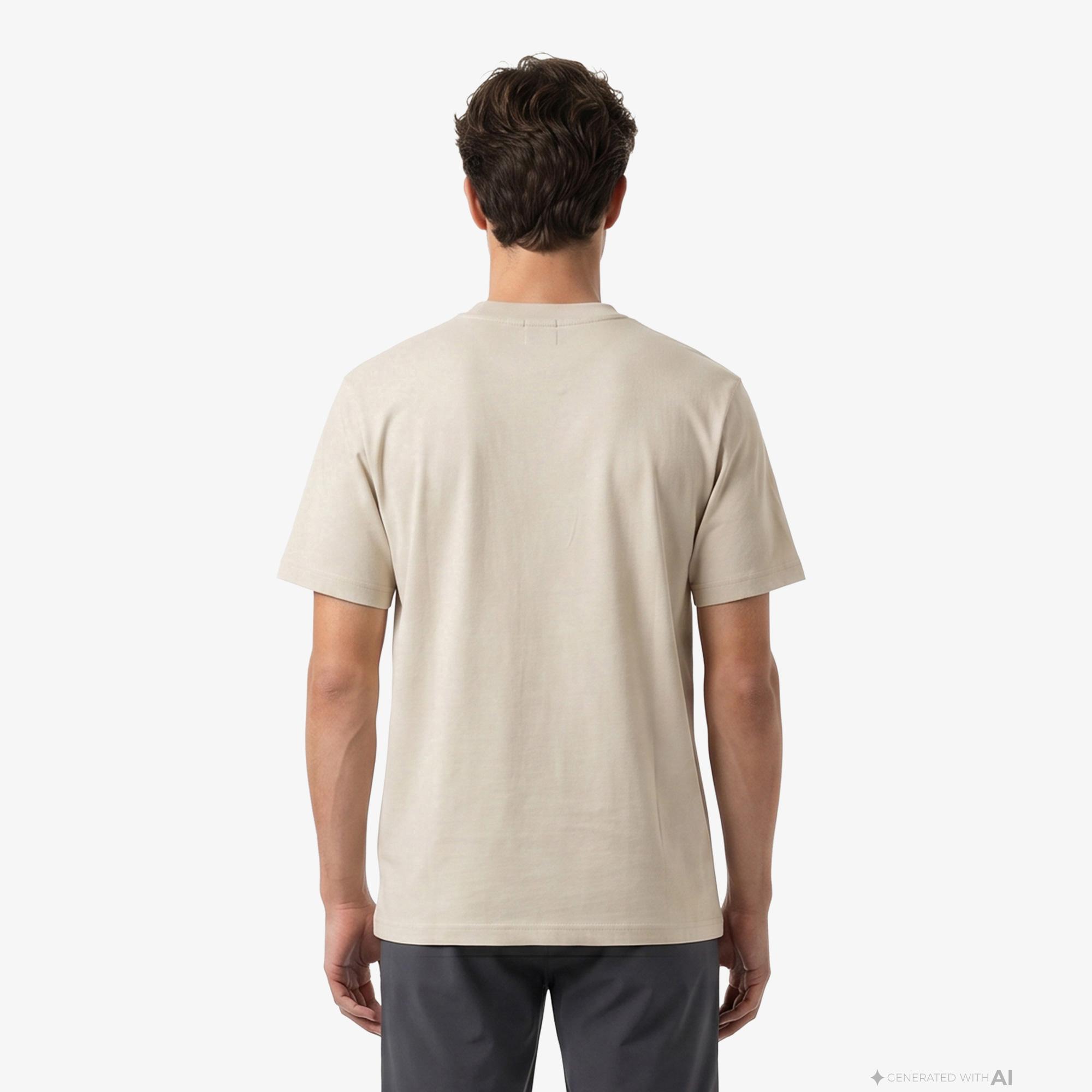 Boss Terrace Photo Erkek Bej T-Shirt