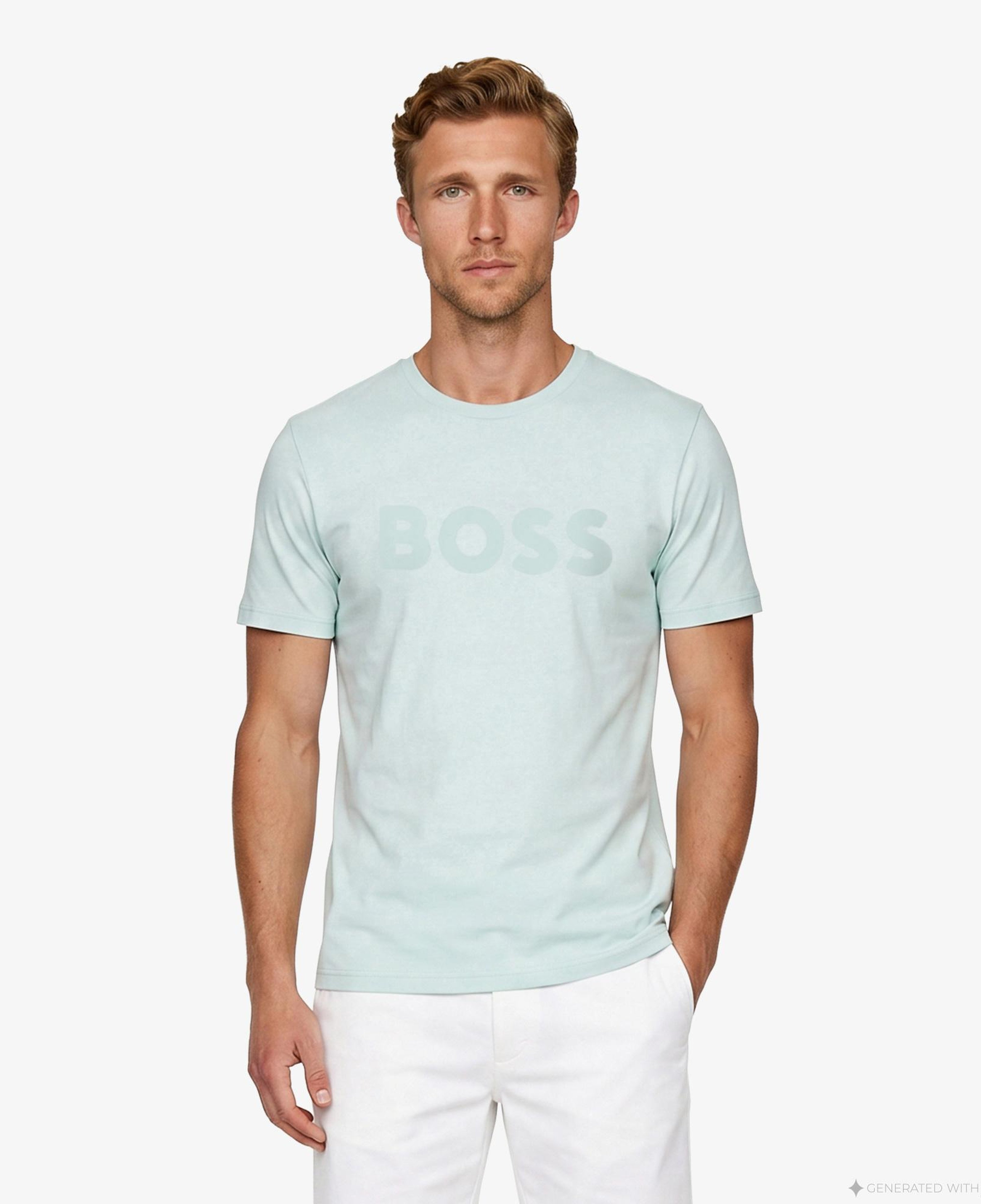 Boss Thinking Erkek Mavi T-Shirt