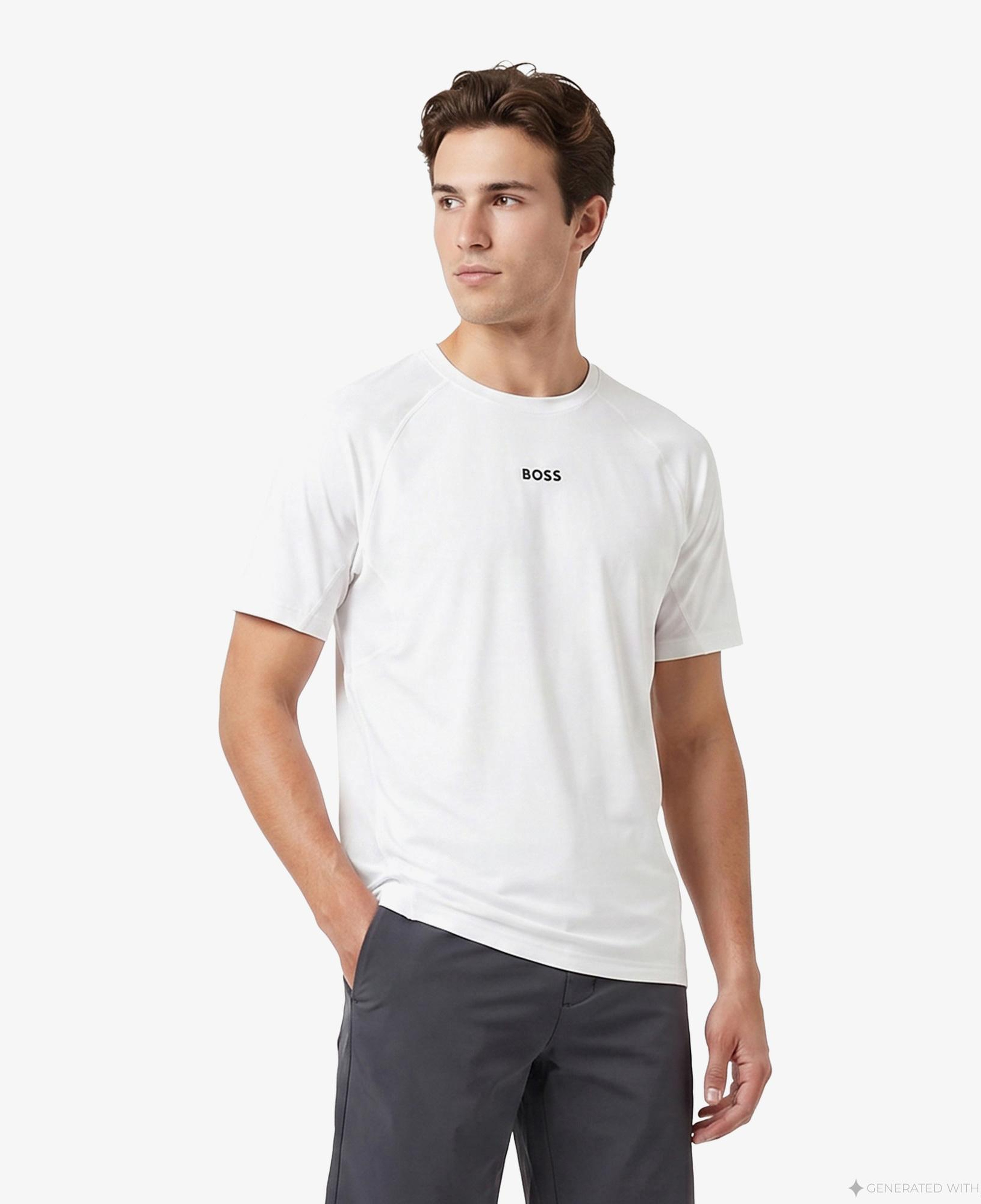 Boss Active Erkek Beyaz T-Shirt