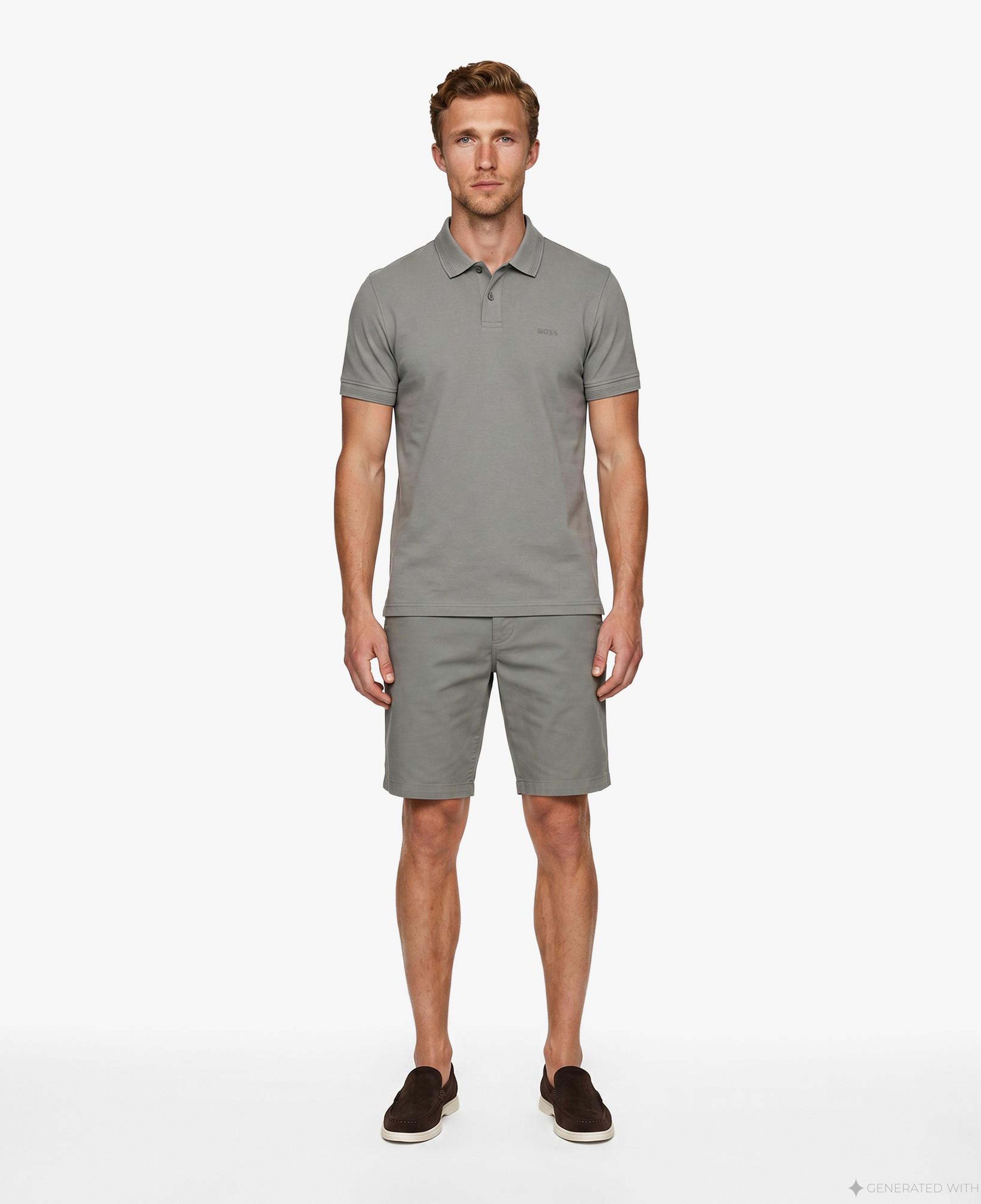 Boss Interlock Erkek Gri Polo