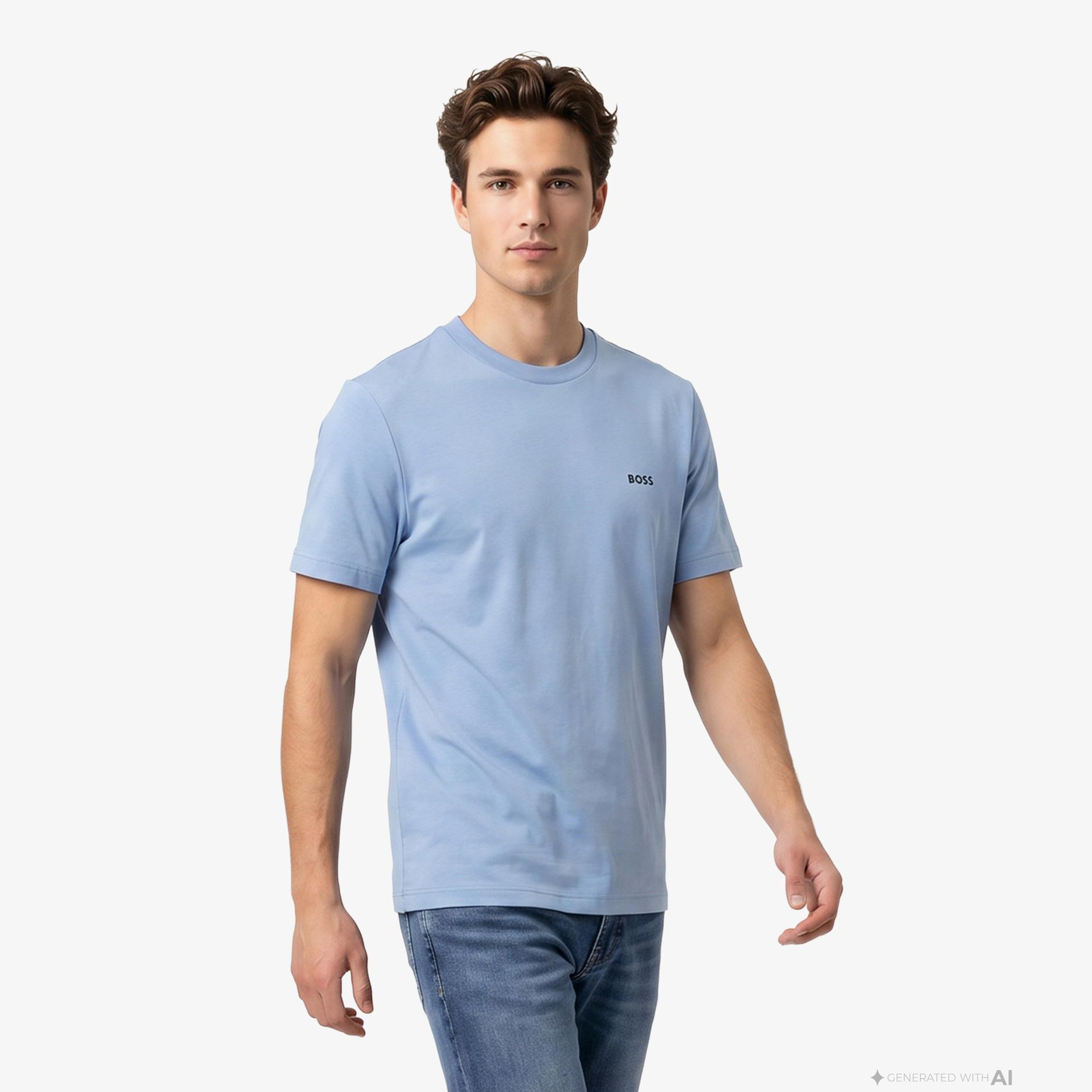 Boss Erkek Mavi T-Shirt