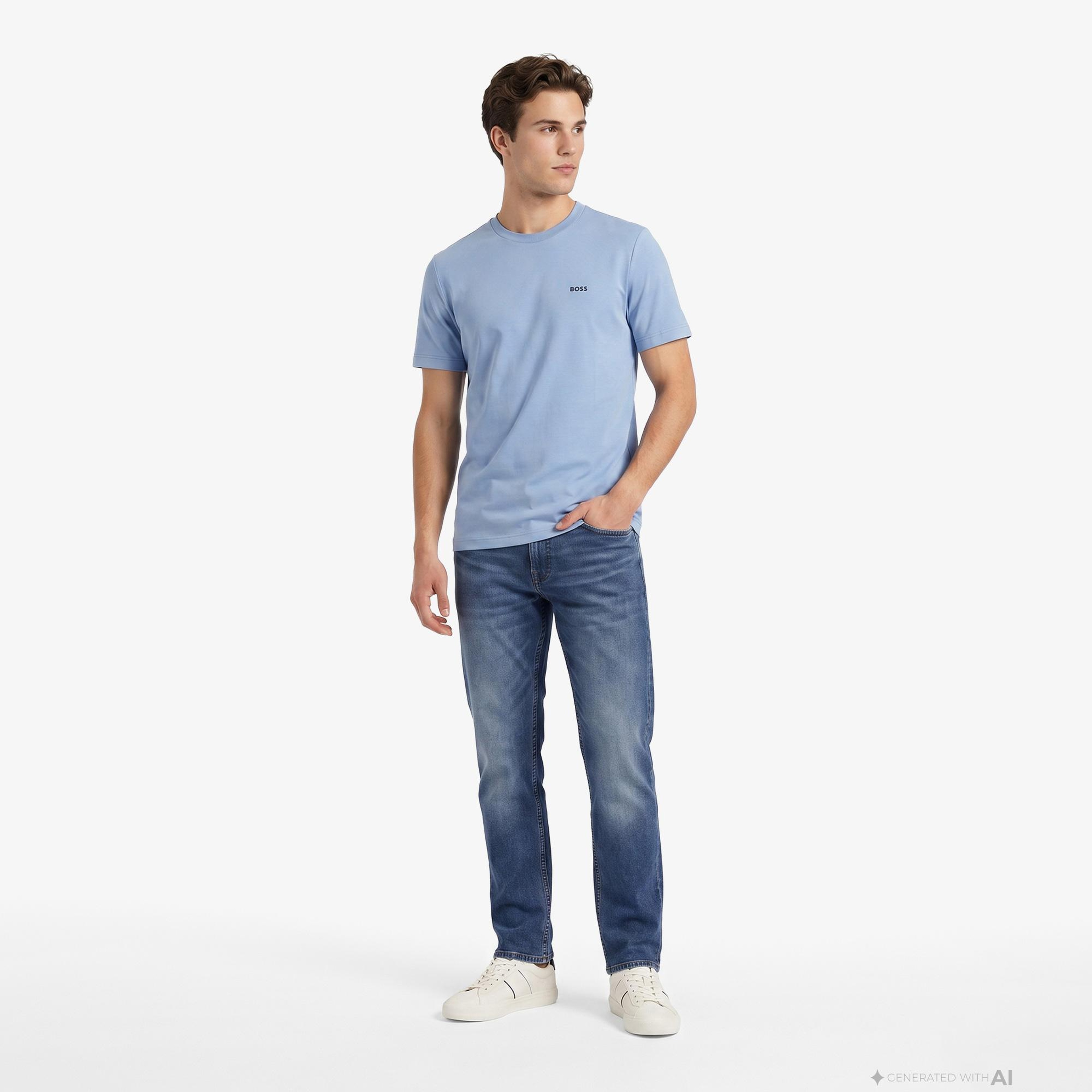 Boss Erkek Mavi T-Shirt