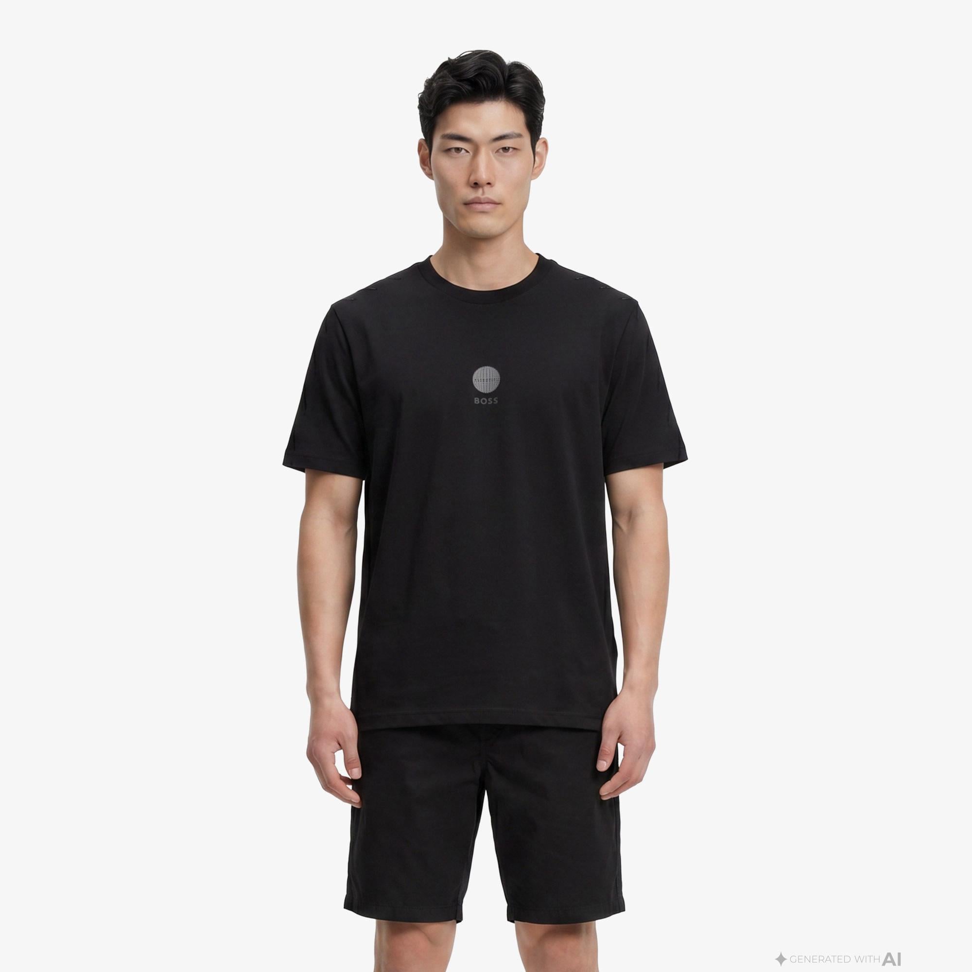 Boss Terrace Graphic Erkek Siyah T-Shirt