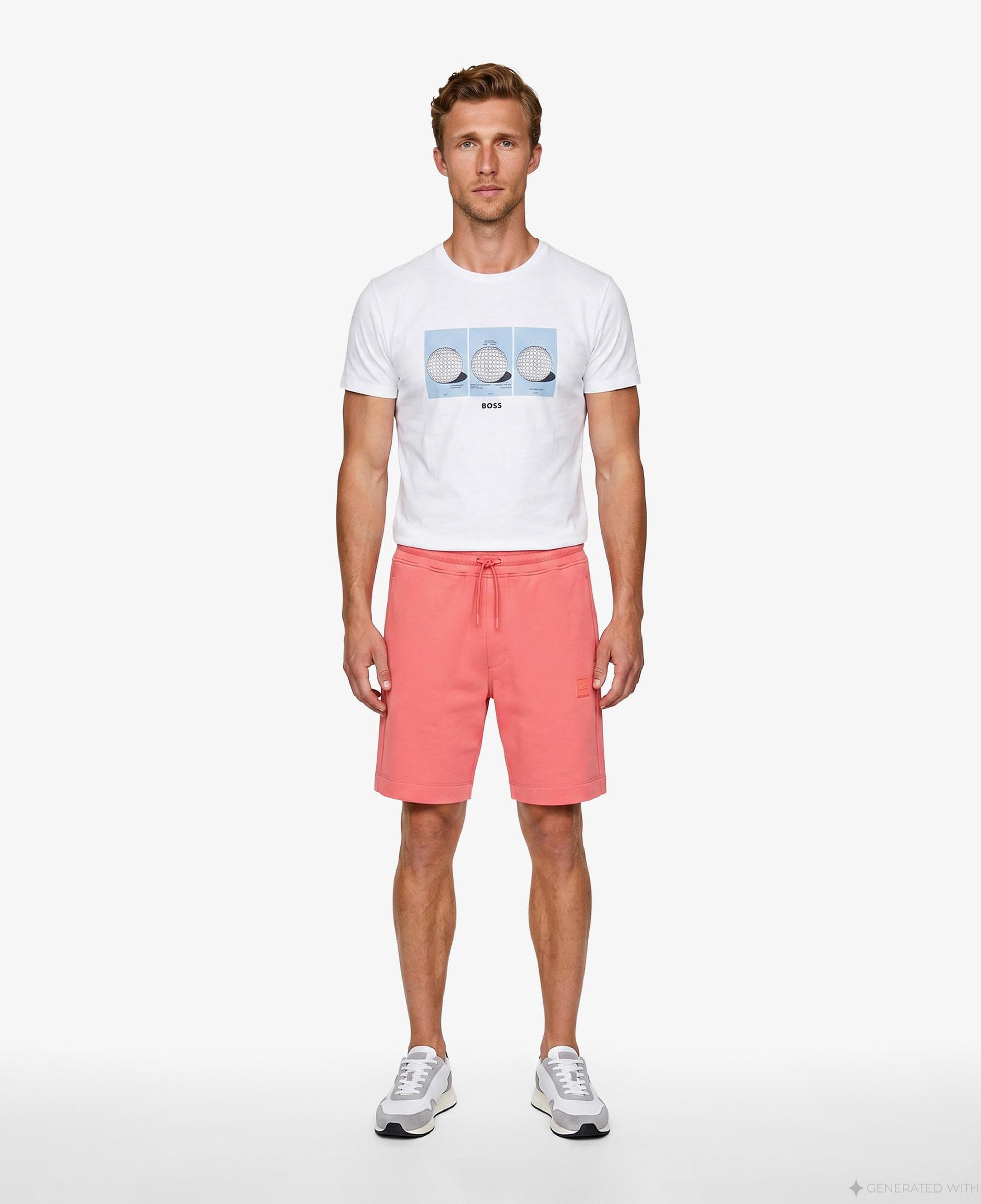 Boss Terrace Photo Erkek Beyaz T-Shirt