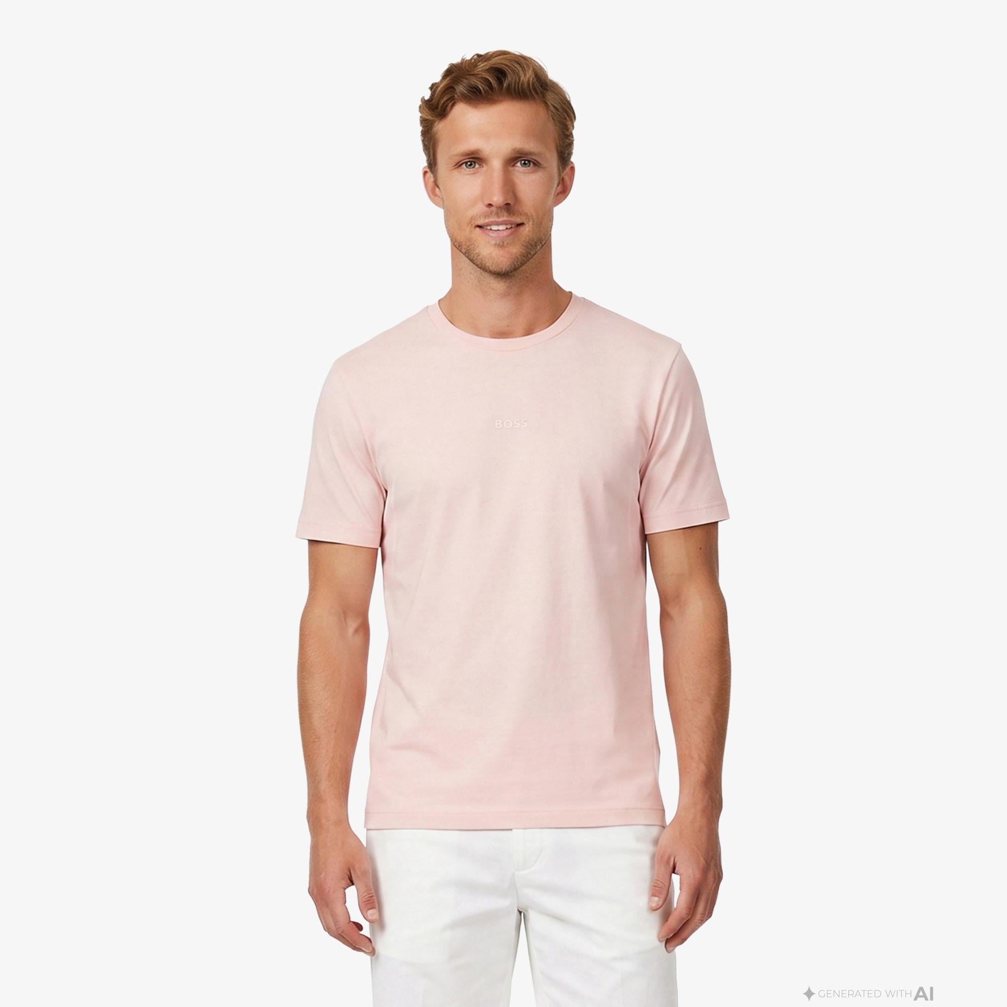 Boss Tchup Erkek Pembe T-Shirt