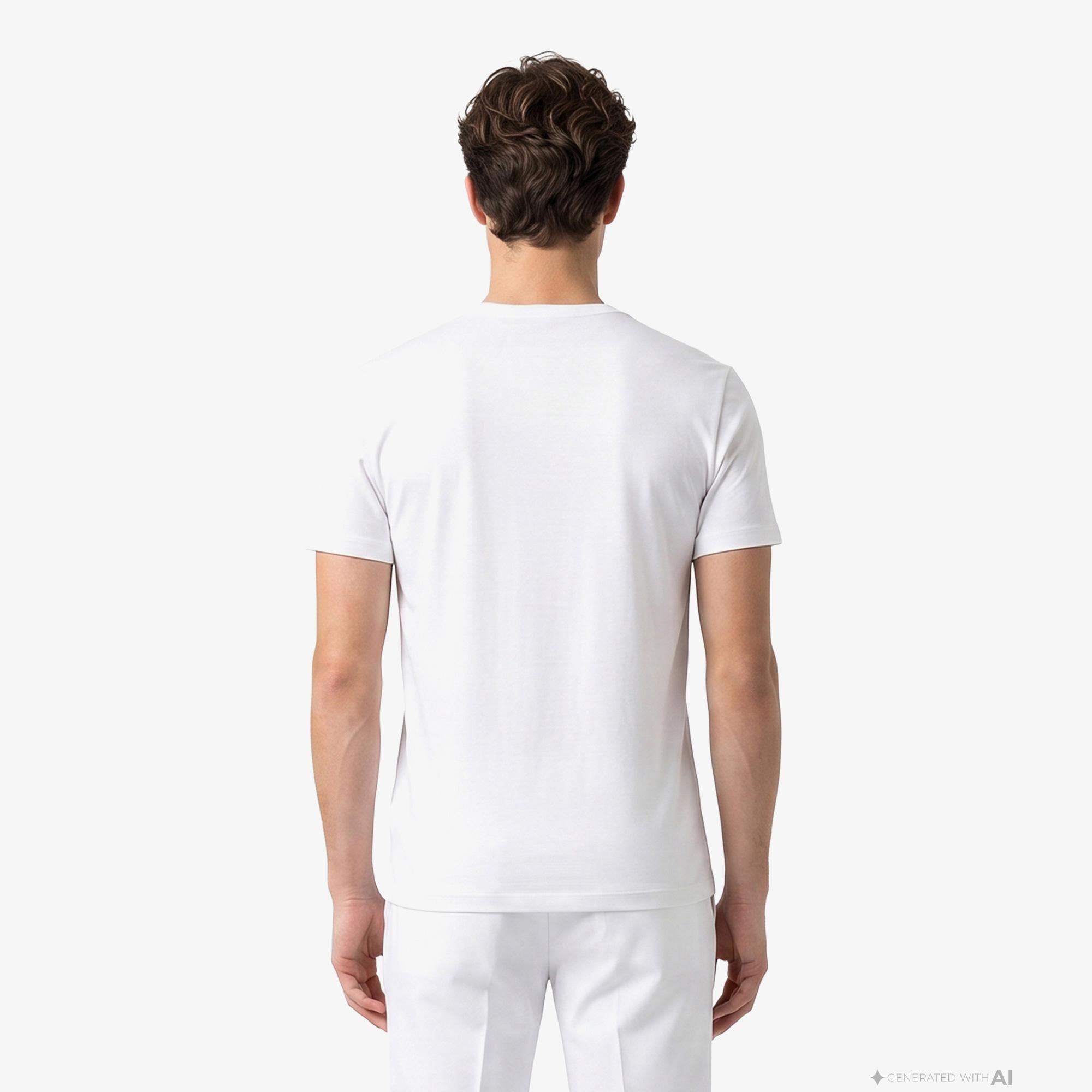 Boss 2'li Modern Erkek Beyaz T-Shirt