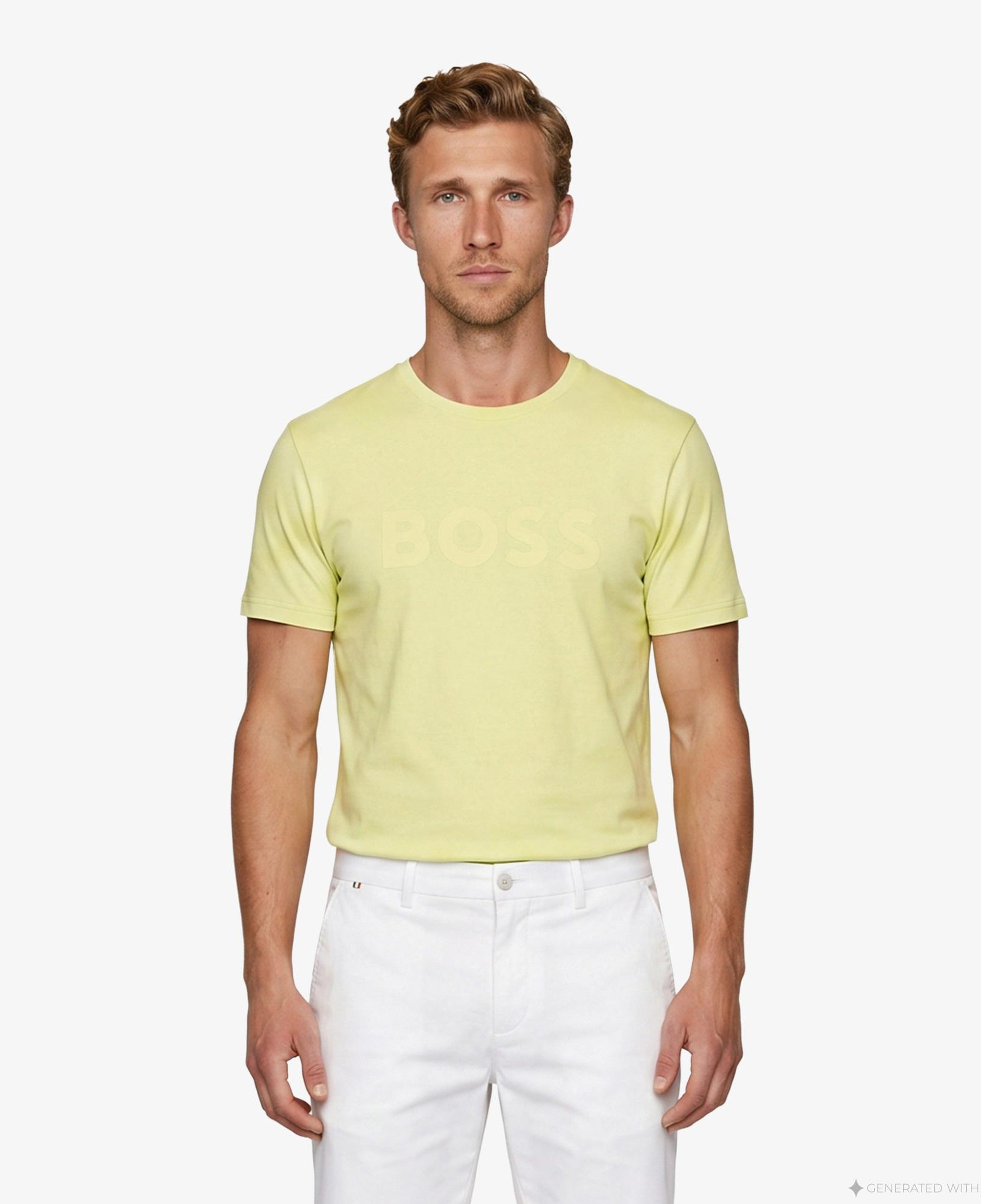 Boss Thinking Erkek Bej T-Shirt