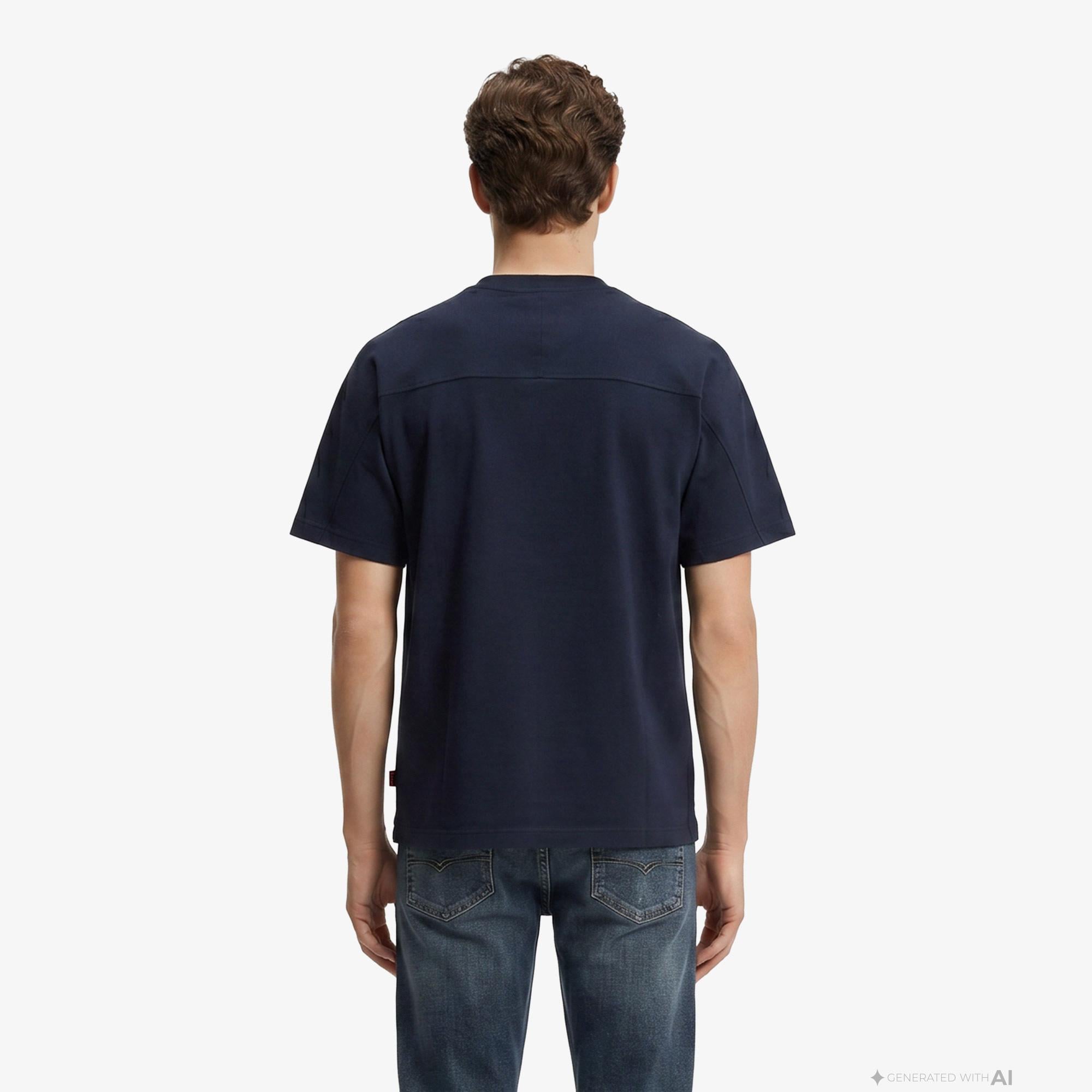 Boss Mesh Erkek Lacivert T-Shirt