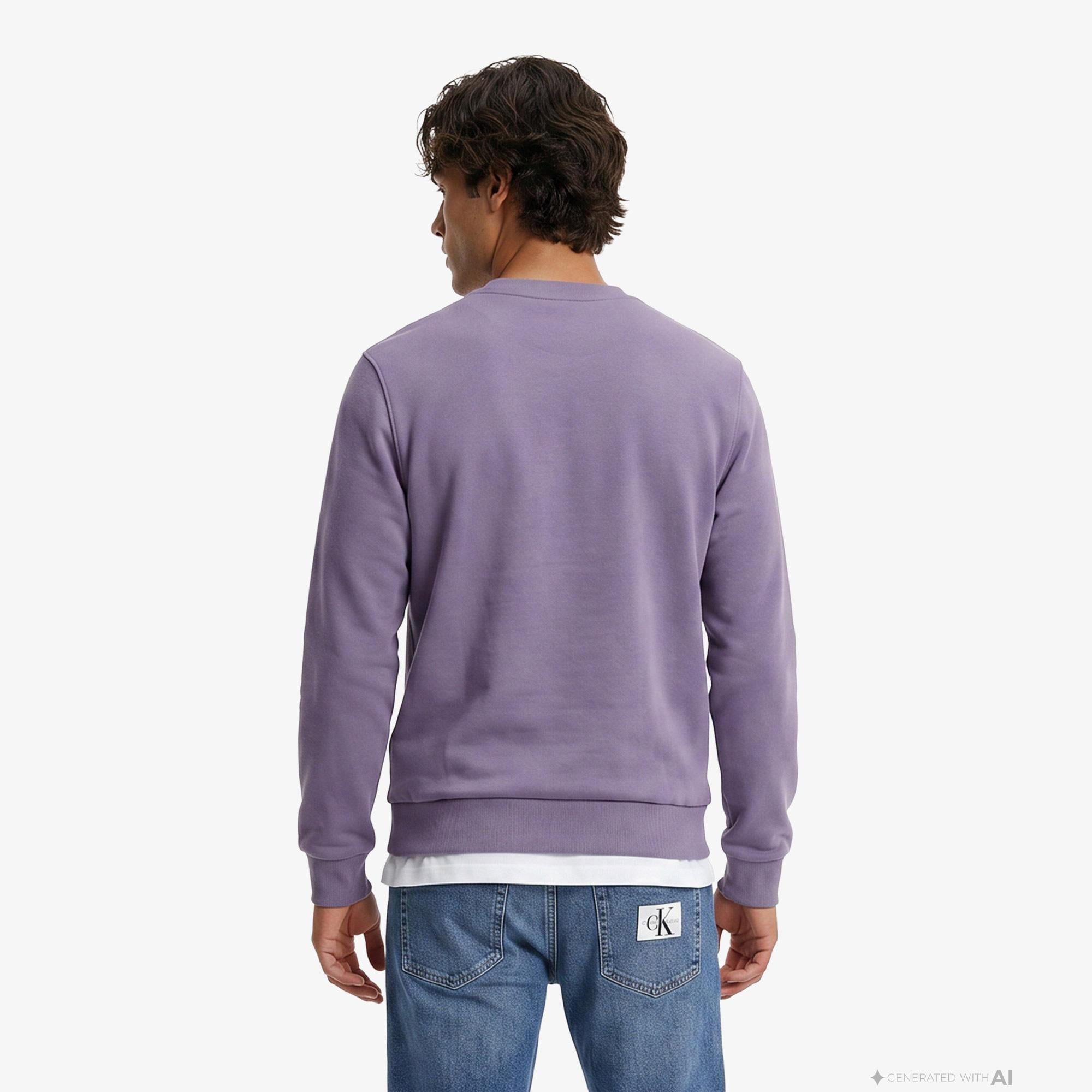 Calvin Klein Erkek Mor Sweatshirt