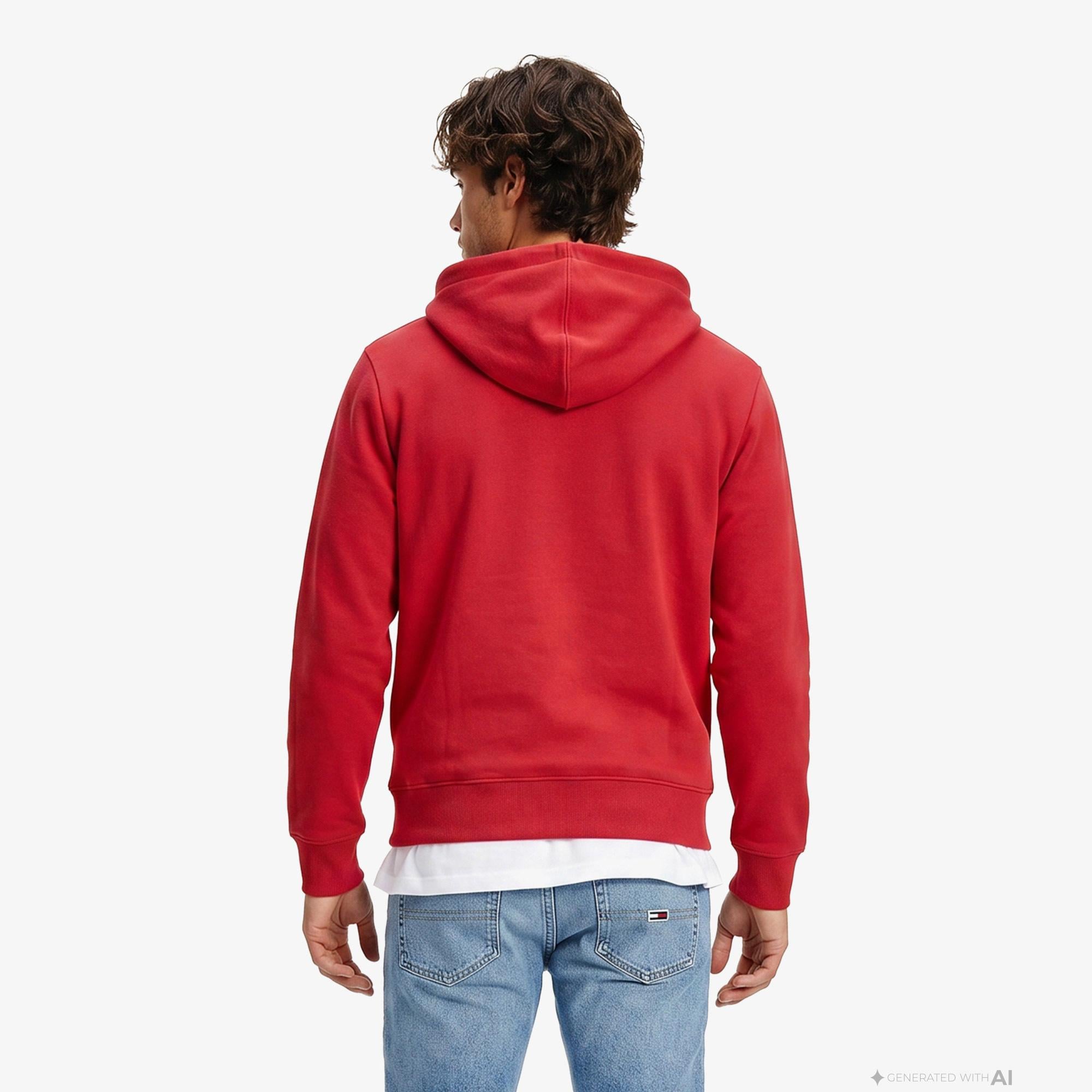 Tommy Hilfiger Erkek Kırmızı Sweatshirt