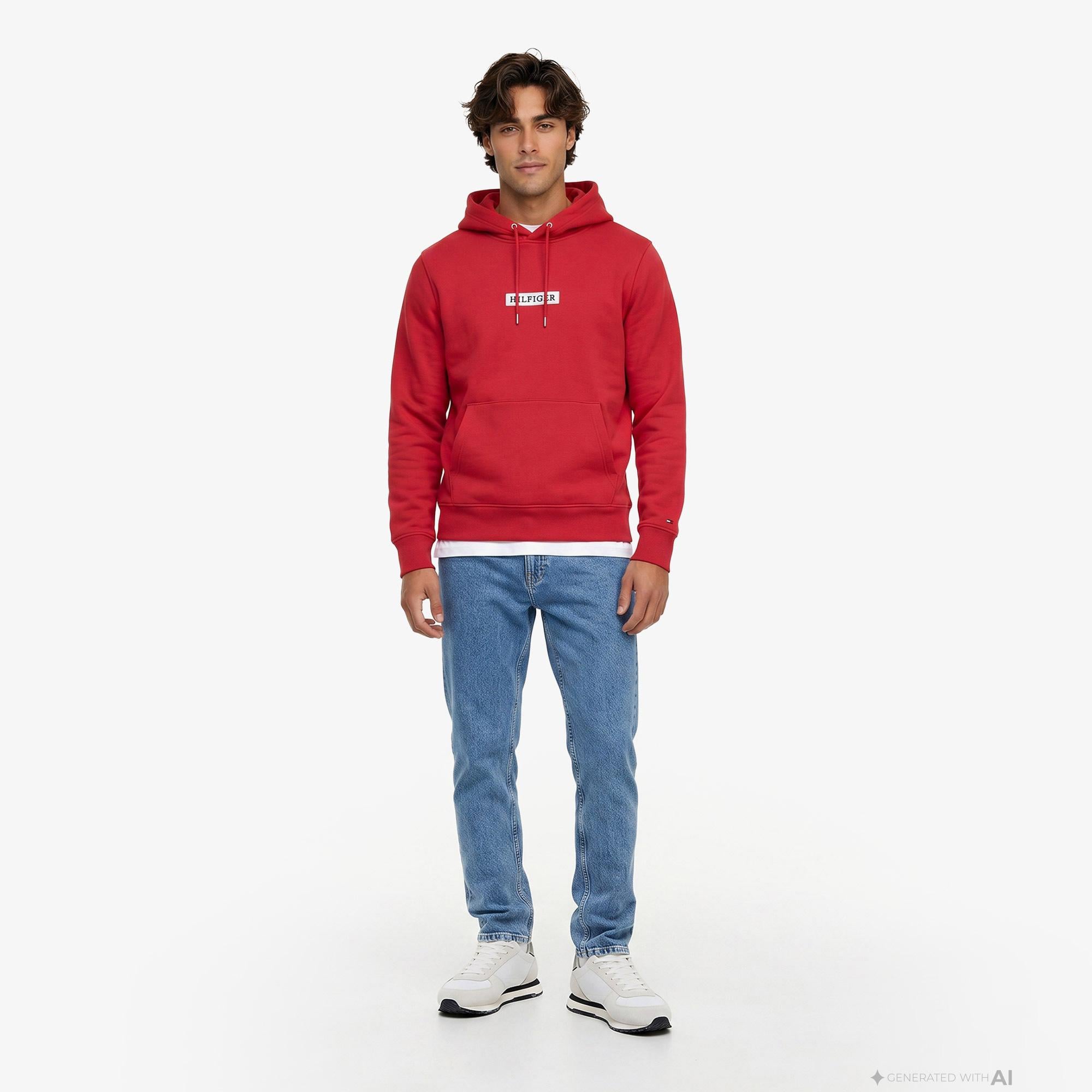 Tommy Hilfiger Erkek Kırmızı Sweatshirt