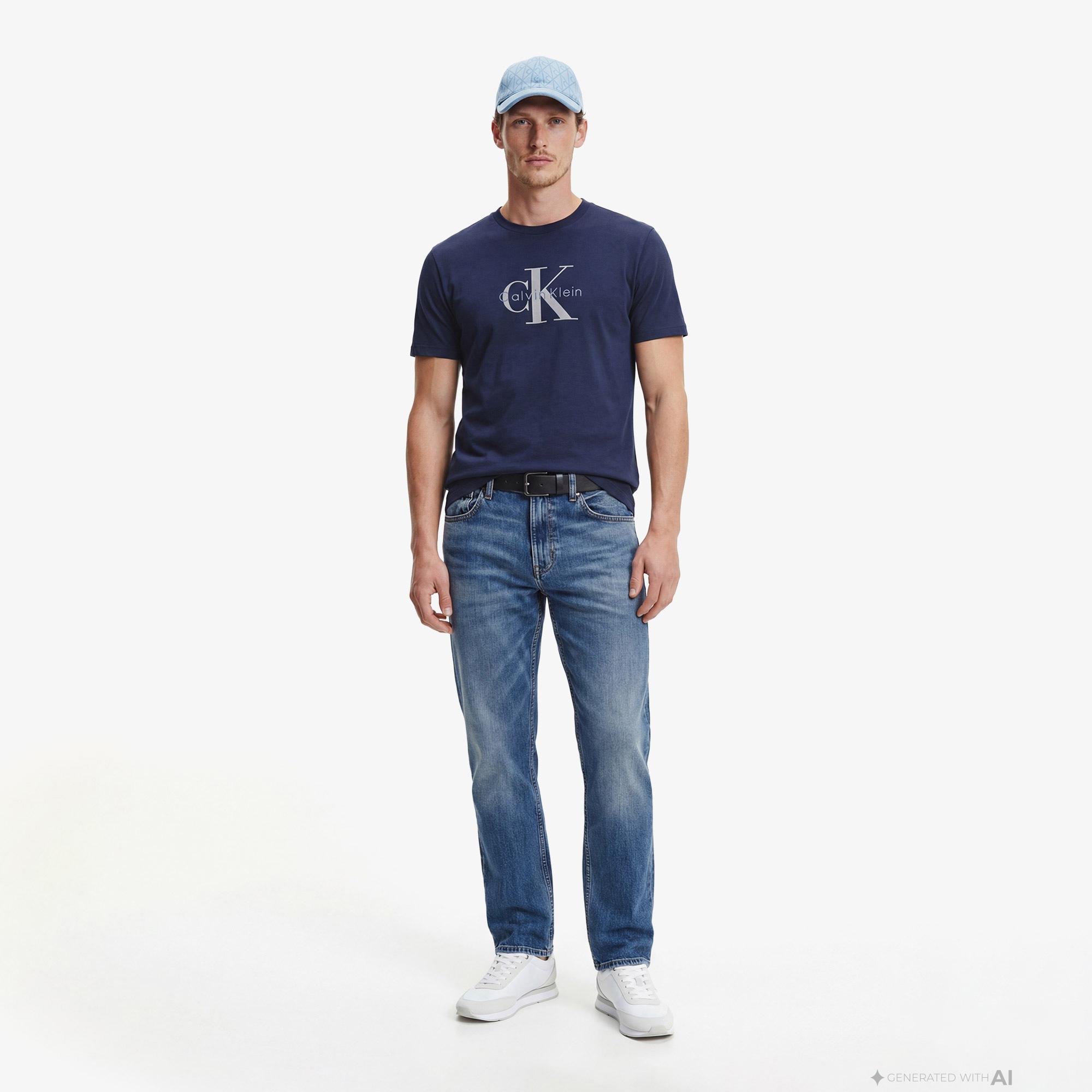 Calvin Klein Hero Monologo 20S Erkek Mavi T-Shirt