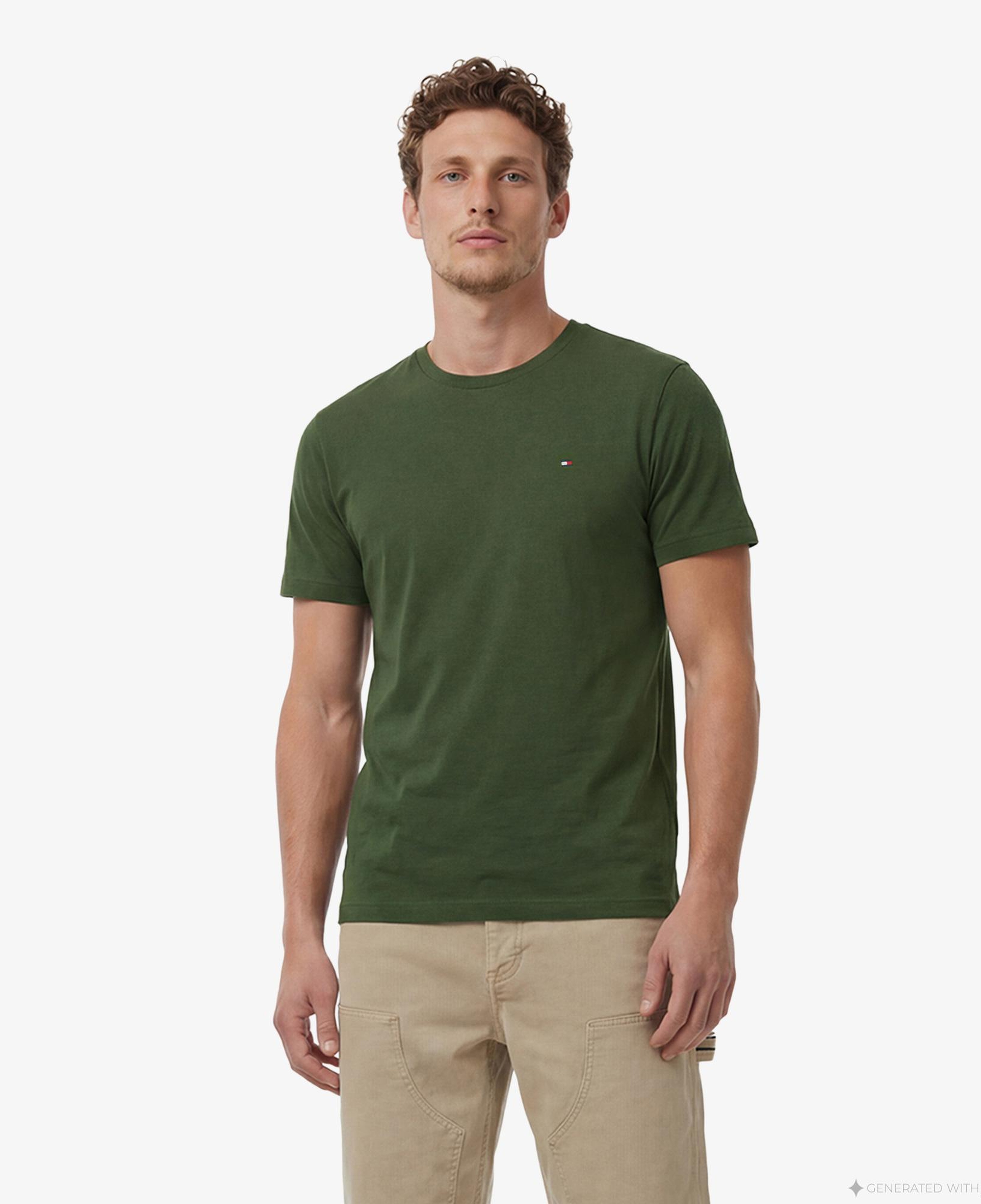 Tommy Hilfiger Core Essentials Erkek Yeşil T-Shirt